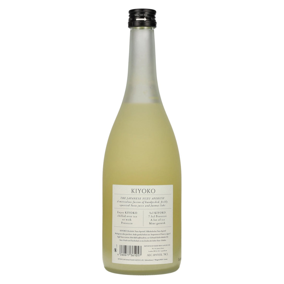 KIYOKO YUZU Rare Yuzu Aperitif 10% ABV 0.7l