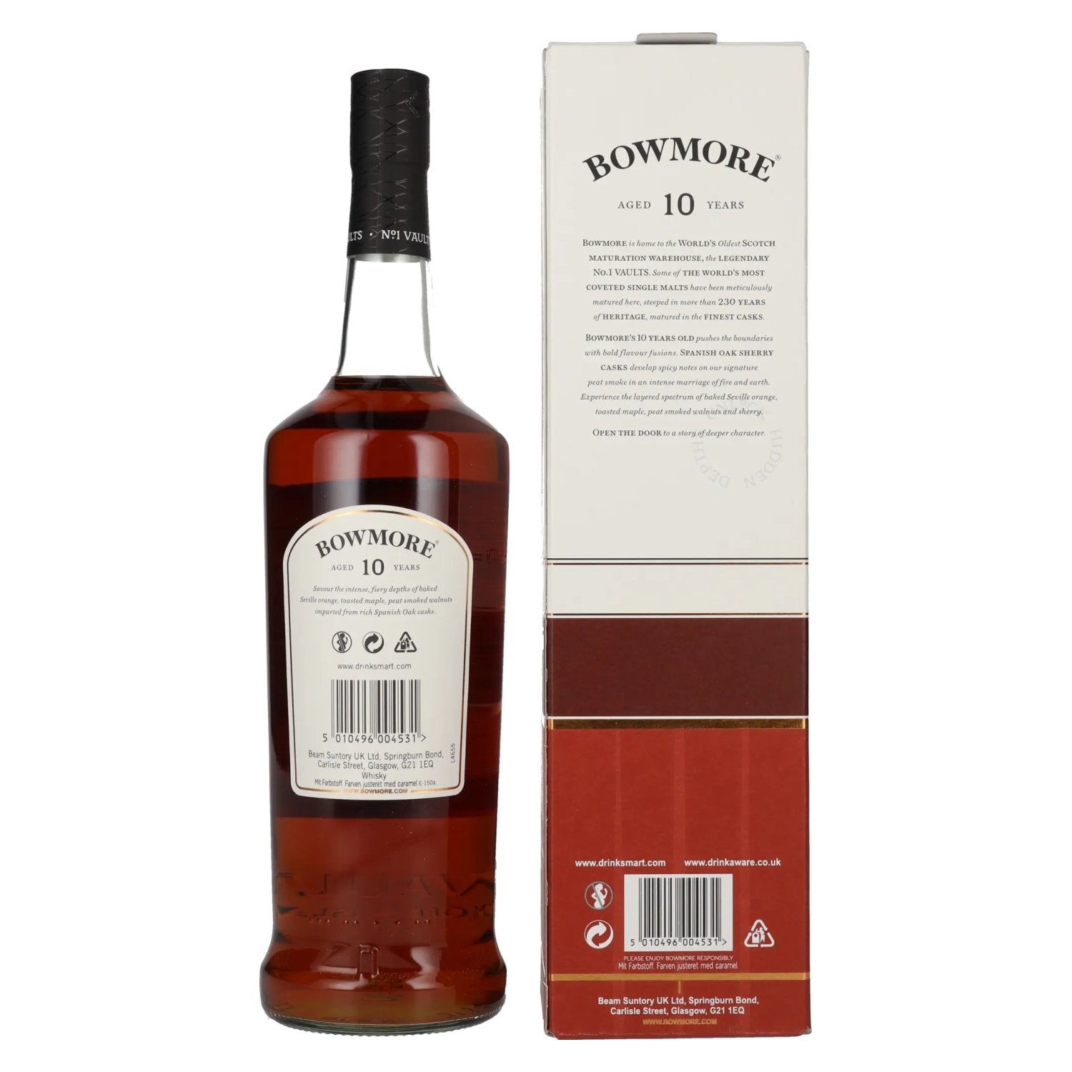 Bowmore 10 Years Old DARK & INTENSE Travel Exclusive 40% Vol. 1l in gift box