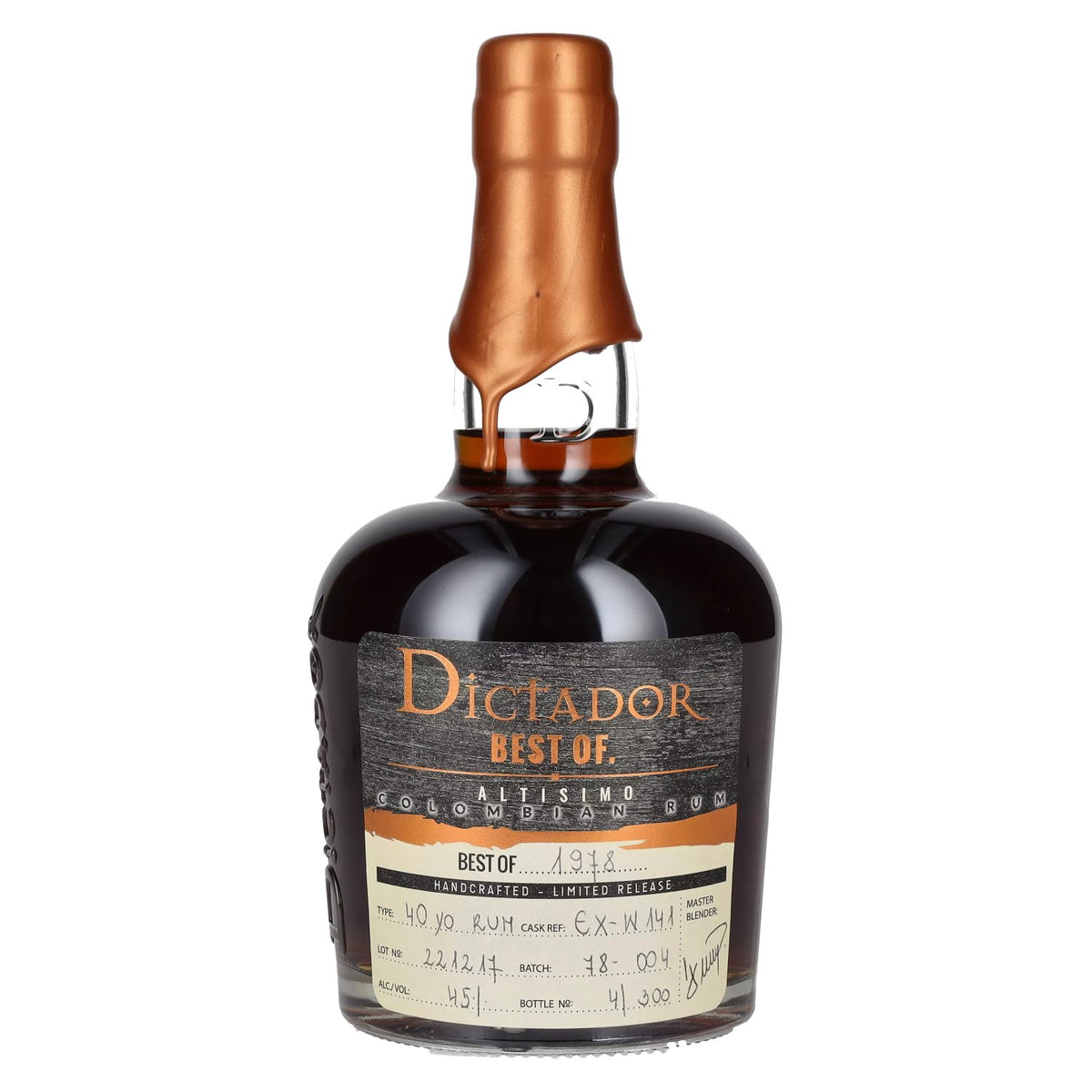 Dictador BEST OF 1978 ALTISIMO Colombian Rum Limited Edition 45% ABV 0.7l