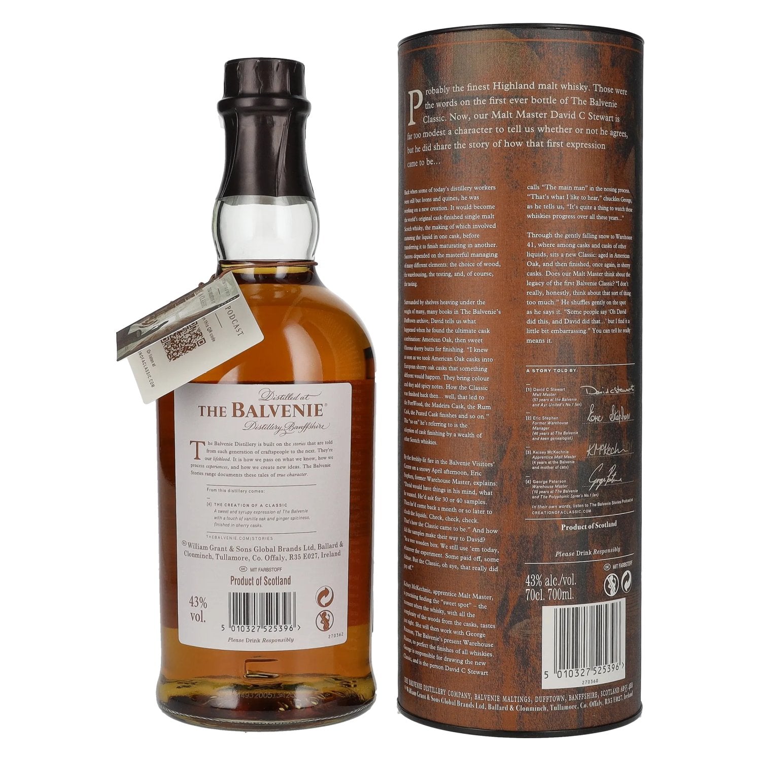 The Balvenie THE CREATION OF A CLASSIC 43% Vol. 0.7l in gift box