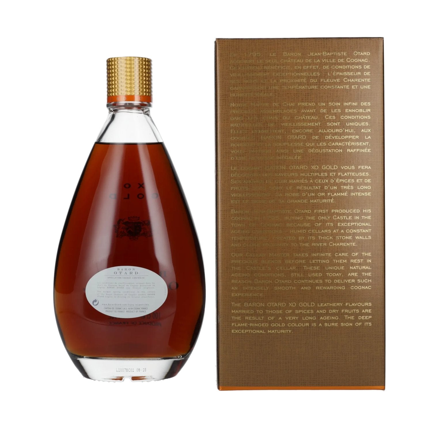 Baron Otard XO GOLD Cognac 40% Vol. 1L in gift box