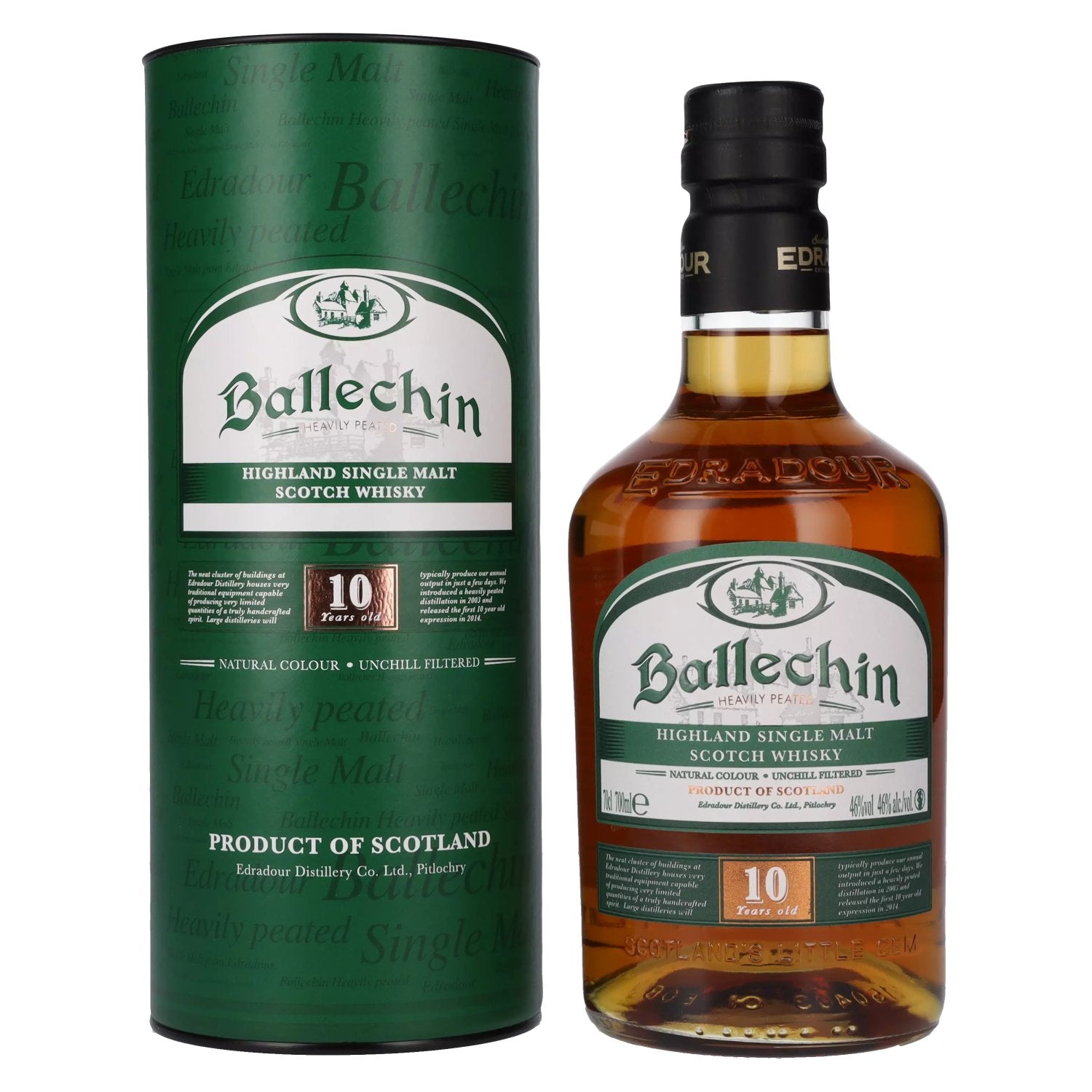 Edradour Ballechin 10 Years Old Highland Single Malt 46% Vol. 0.7l in Gift Box