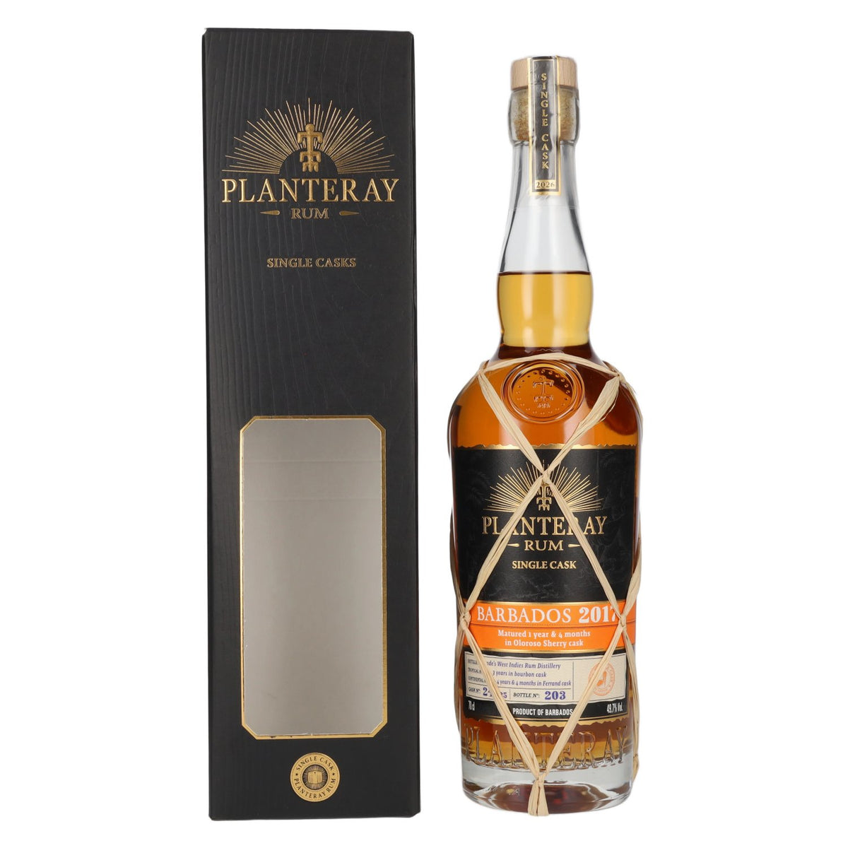 Planteray Rum BARBADOS Single Cask Olorosso Barrel 2017 49,7% Vol. 0,7l in Geschenkbox