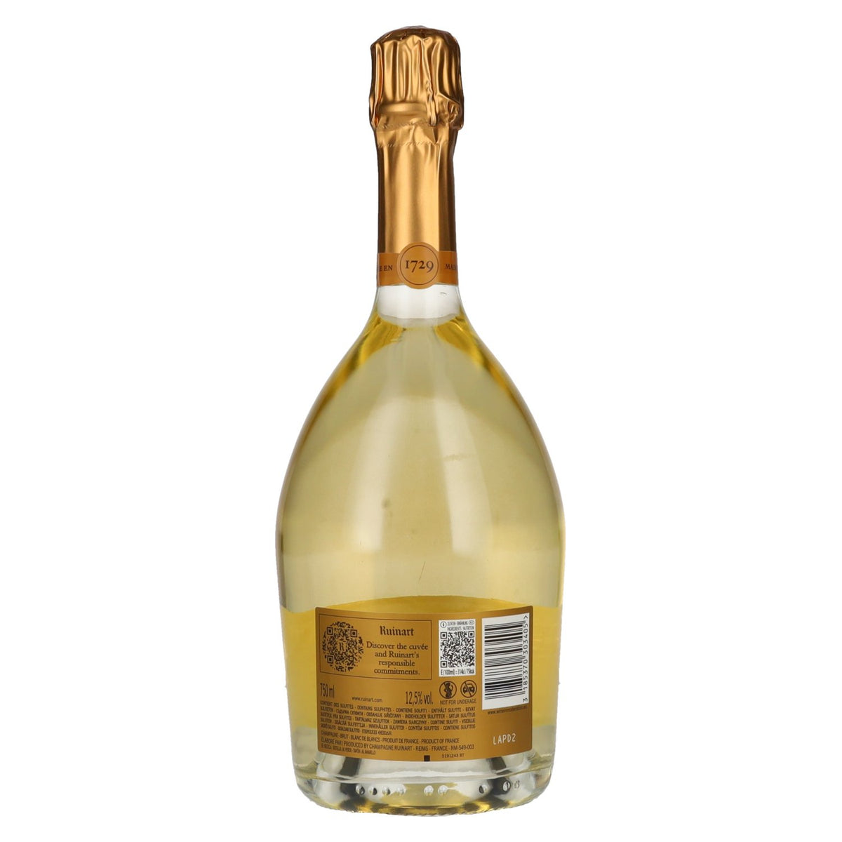 Ruinart Champagne Blanc de Blancs Brut 12.5% ABV 0.75 l