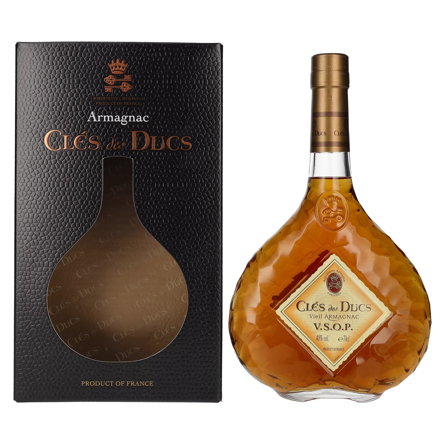 Clés des Ducs Vieil Armagnac V.S.O.P. 40% Vol. 0.7l in Gift Box