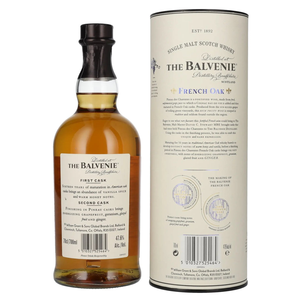 The Balvenie 16 Years Old French Oak 47.6% Vol. 0.7l in gift box