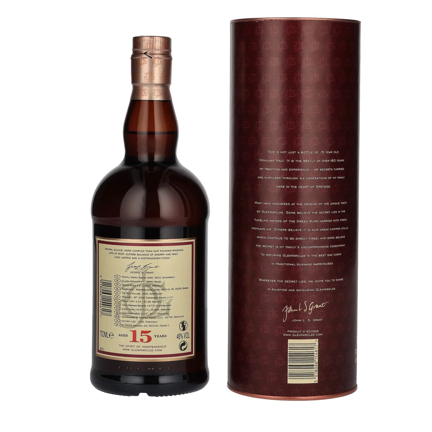 Glenfarclas 15 Years Old Highland Single Malt Scotch Whisky 46% Vol. 0.7l in Gift Box
