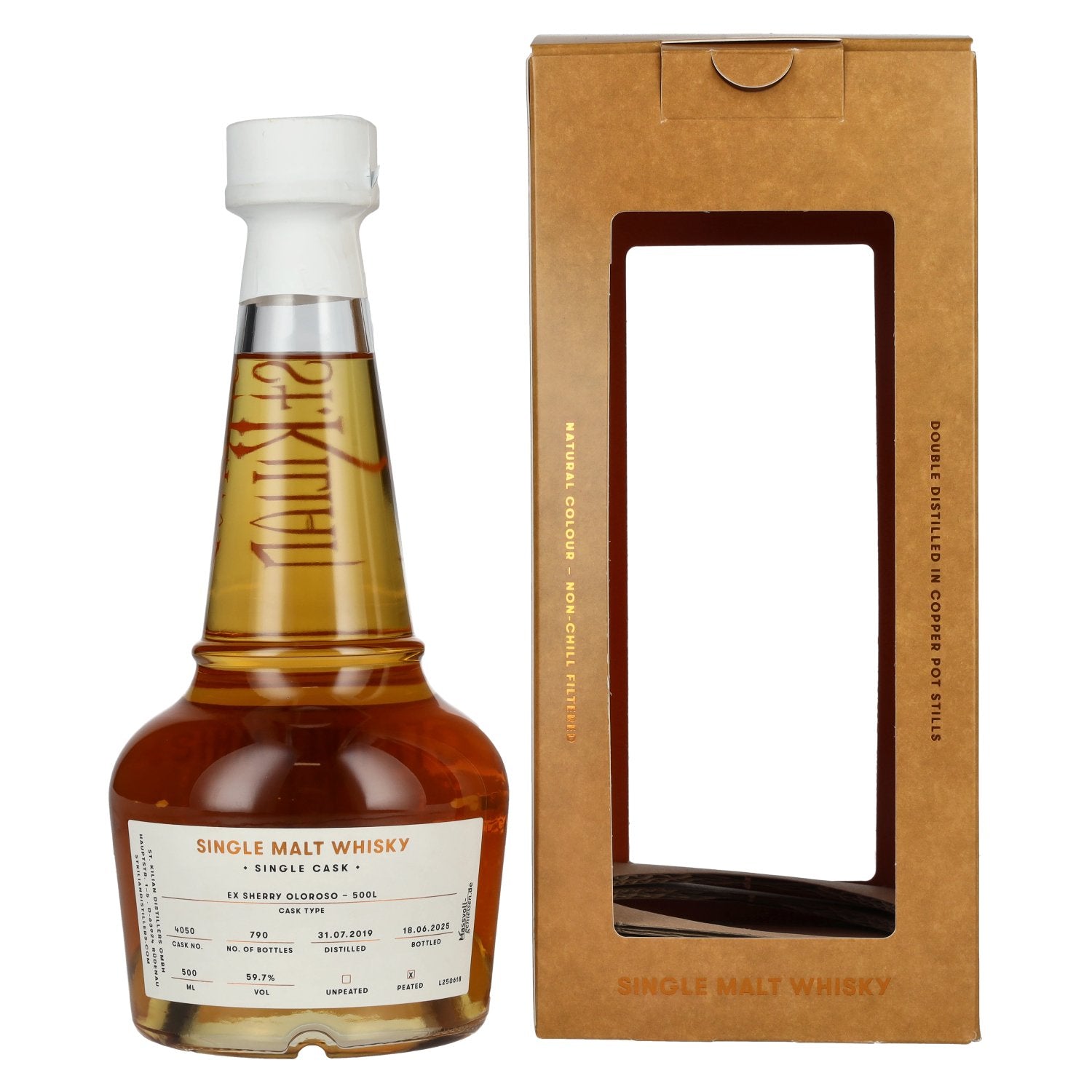 St. Kilian ULTRA HEAVILY PEATED Single Malt Whisky 59,7% Vol. 0,7l in Geschenkbox
