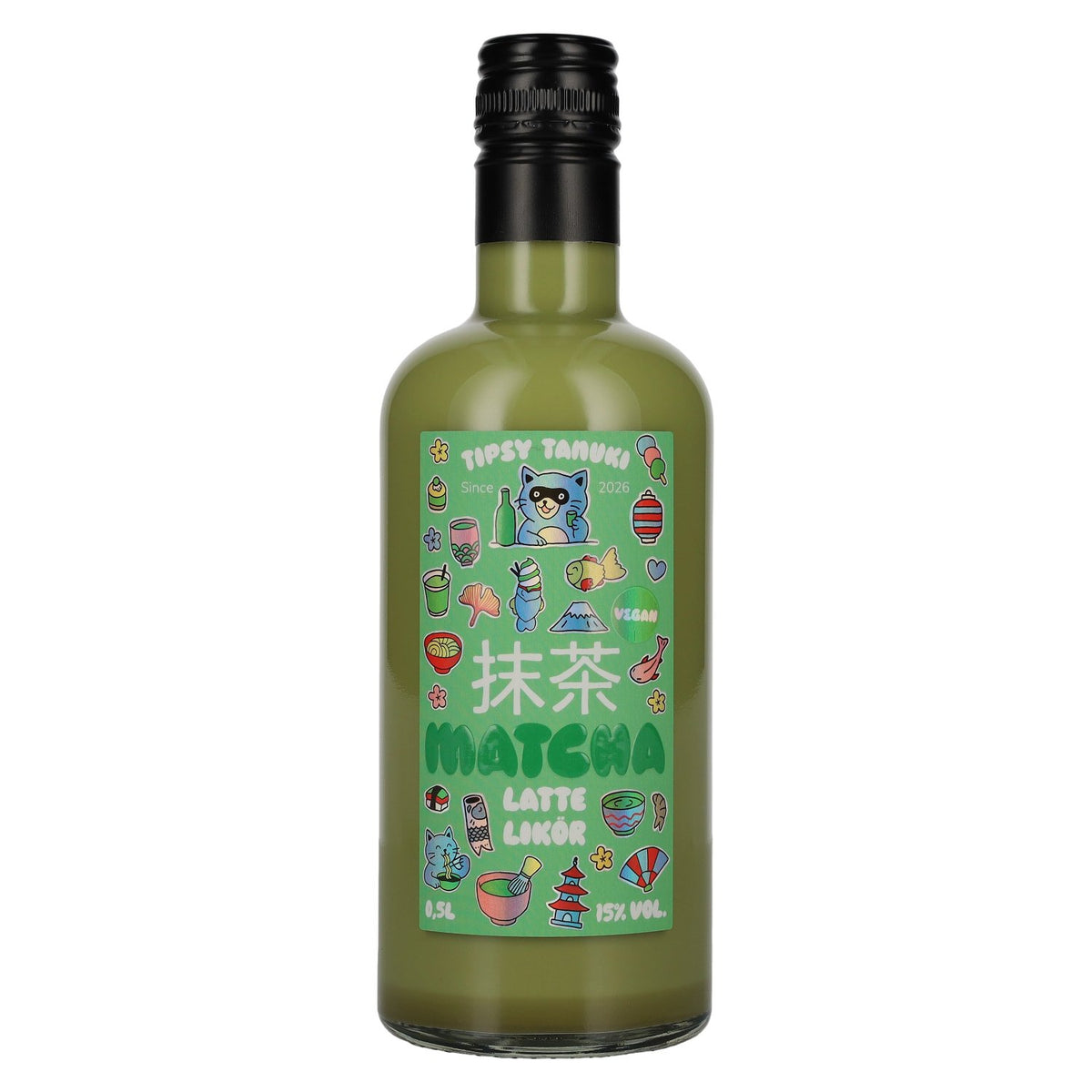 Tipsy Tanuki Matcha Latte Liqueur 15% ABV 0.5 l