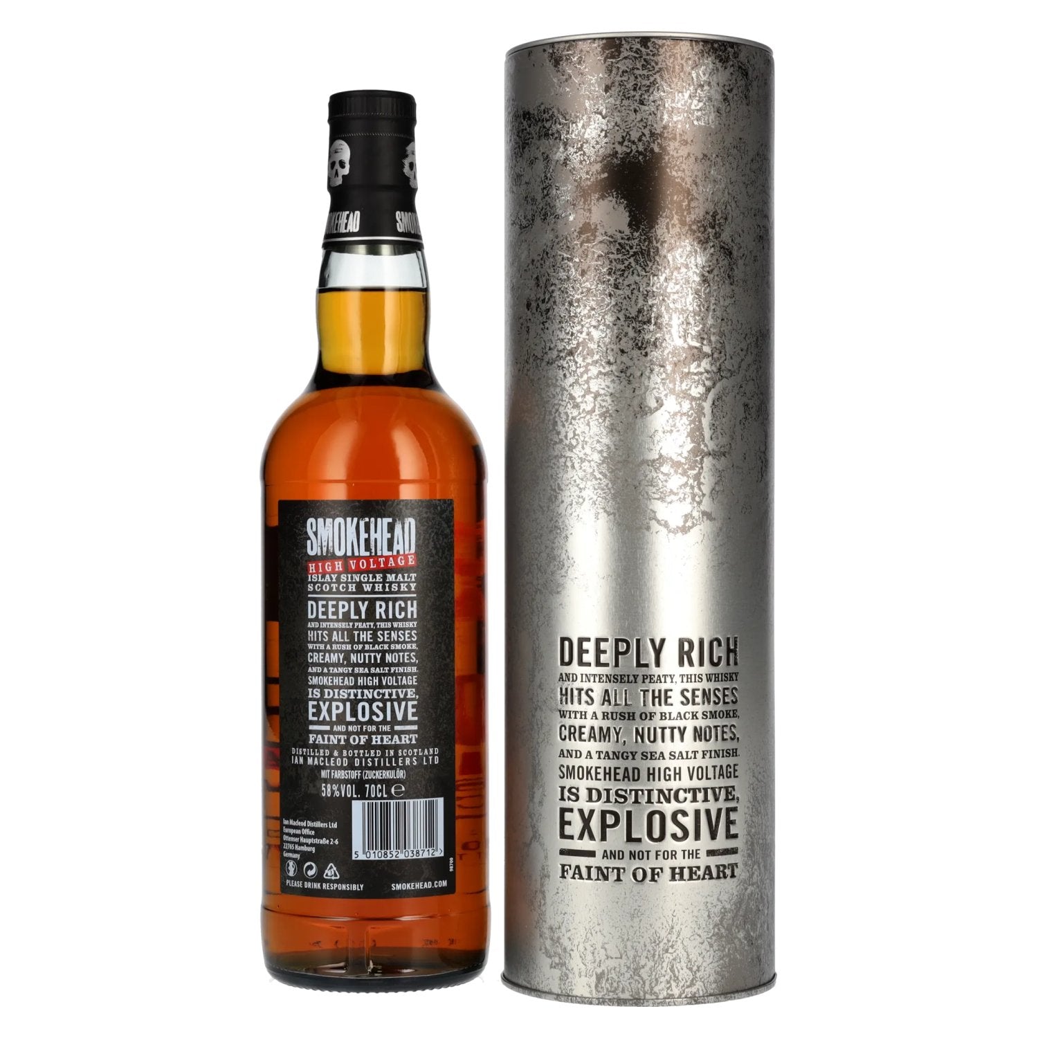Smokehead HIGH VOLTAGE Islay Single Malt Scotch Whisky 58% Vol. 0,7l in Tinbox