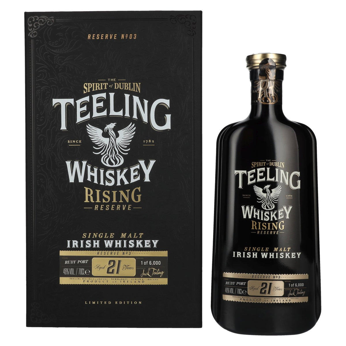 Teeling Whiskey 21 Years Old Single Malt RISING RESERVE No. 3 46% Vol. 0.7l in Gift Box