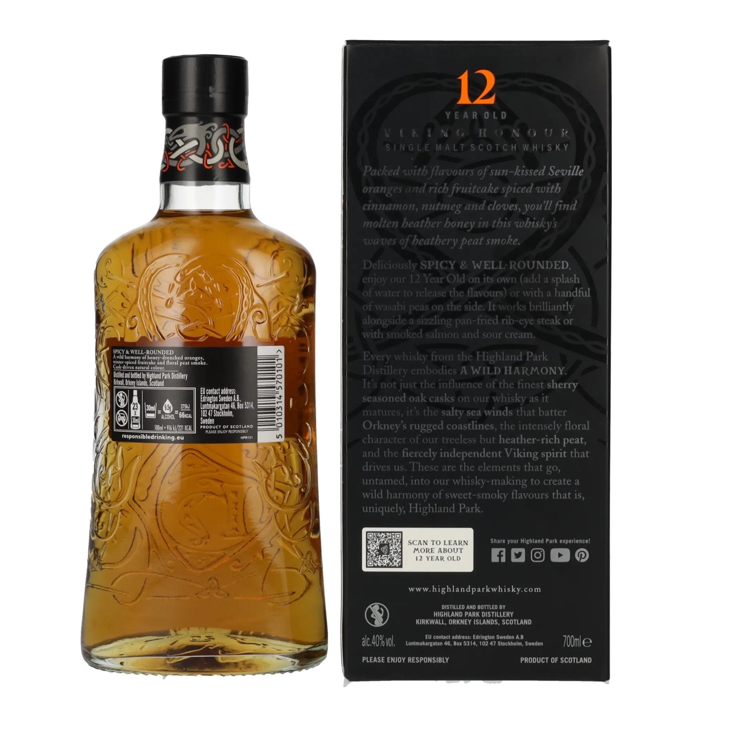 Highland Park 12 Years Old VIKING HONOUR 40% Vol. 0,7l in Geschenkbox