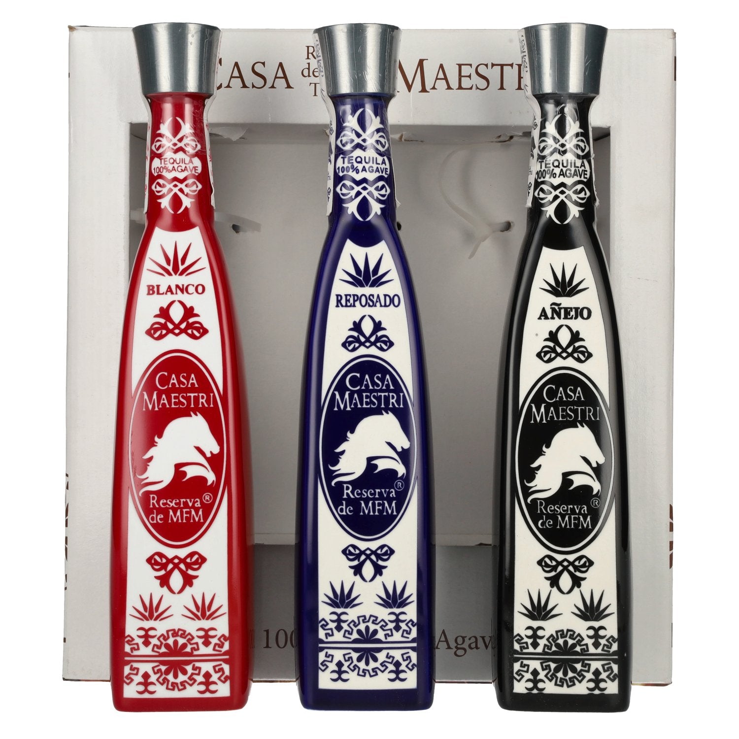 Casa Maestri MFM Tequila Gift Set 40% Vol. 3x0.35l