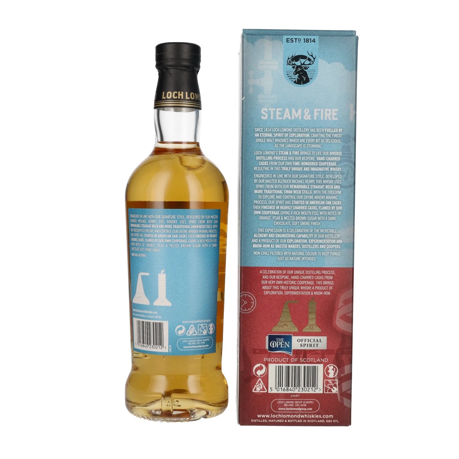 Loch Lomond STEAM & FIRE Single Malt Scotch Whisky 46% Vol. 0.7l in Gift Box