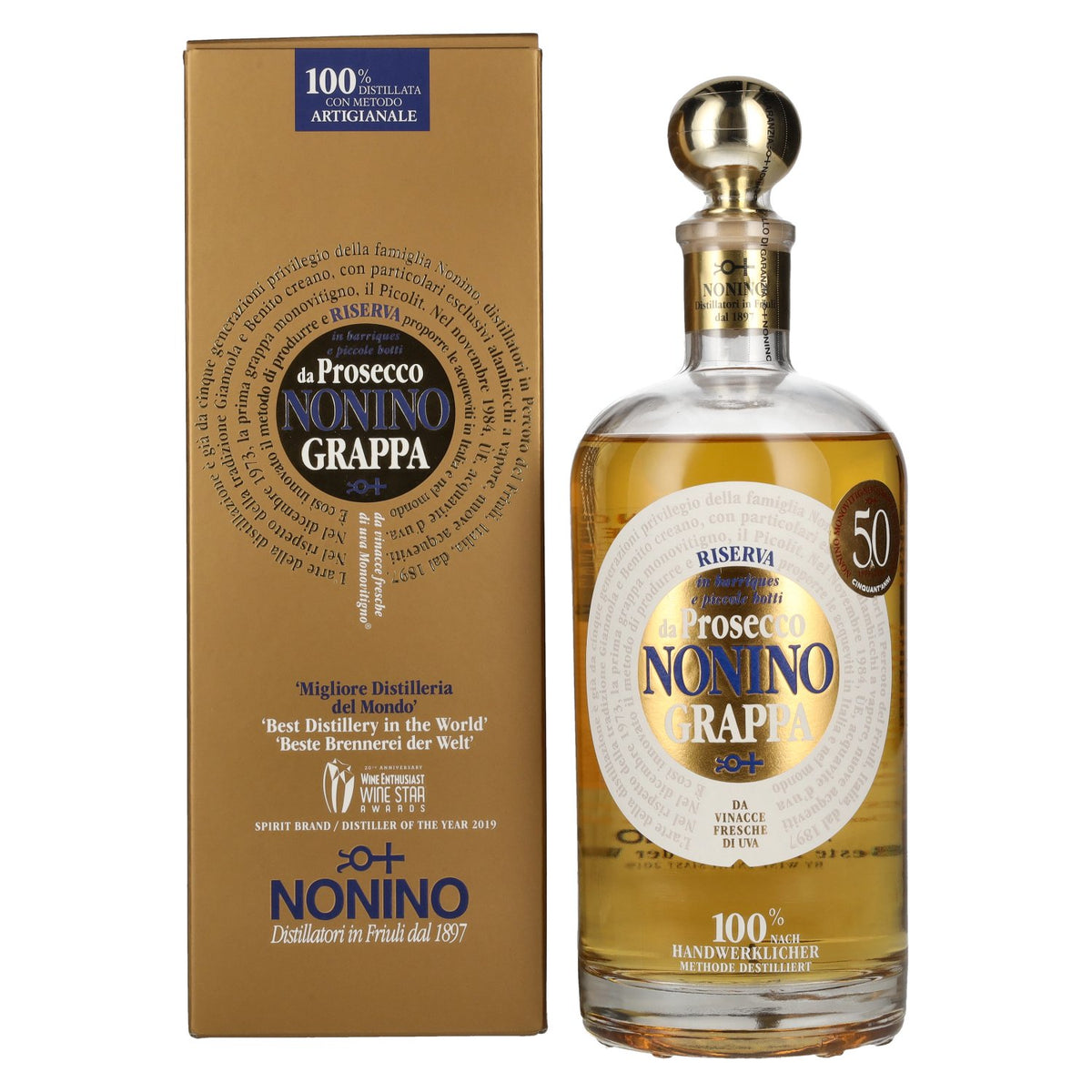 Nonino Grappa Monovitigno il Prosecco in Barriques 41% Vol. 0.7l in gift box