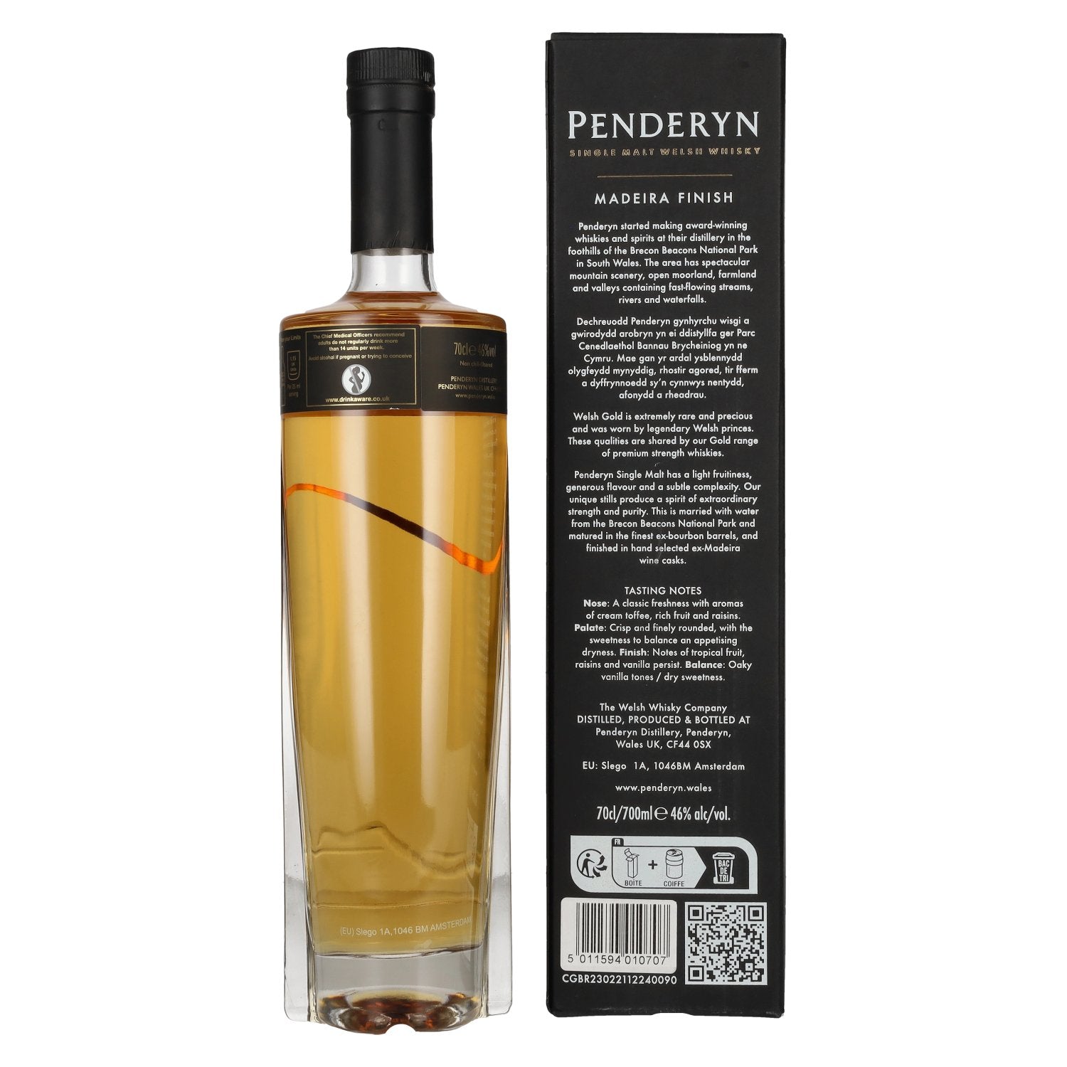Penderyn Single Malt Welsh Whiskey Madeira Finish 46% Vol. 0.7l in Gift Box