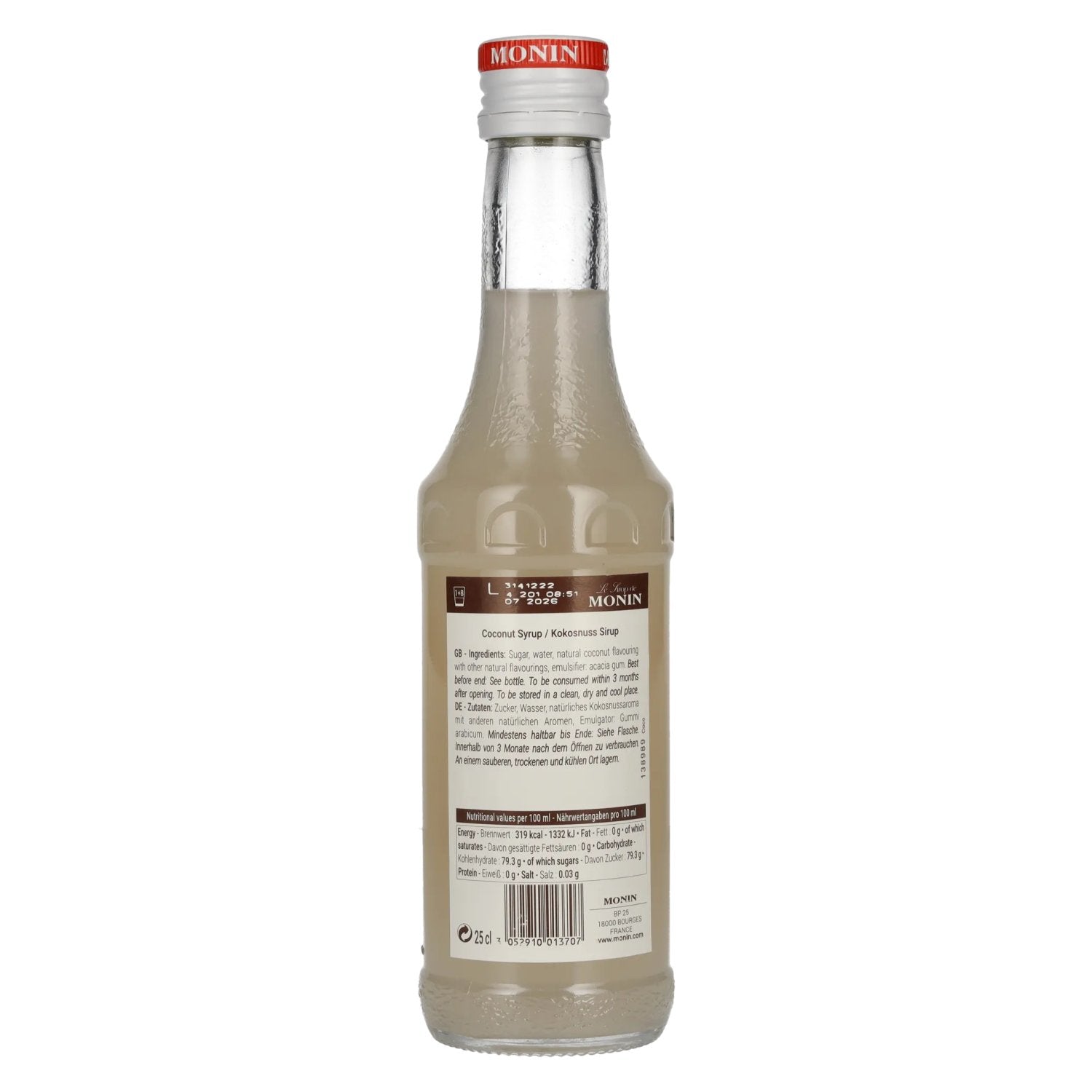 Le Sirop de Monin KOKOSNUSS 0,25l