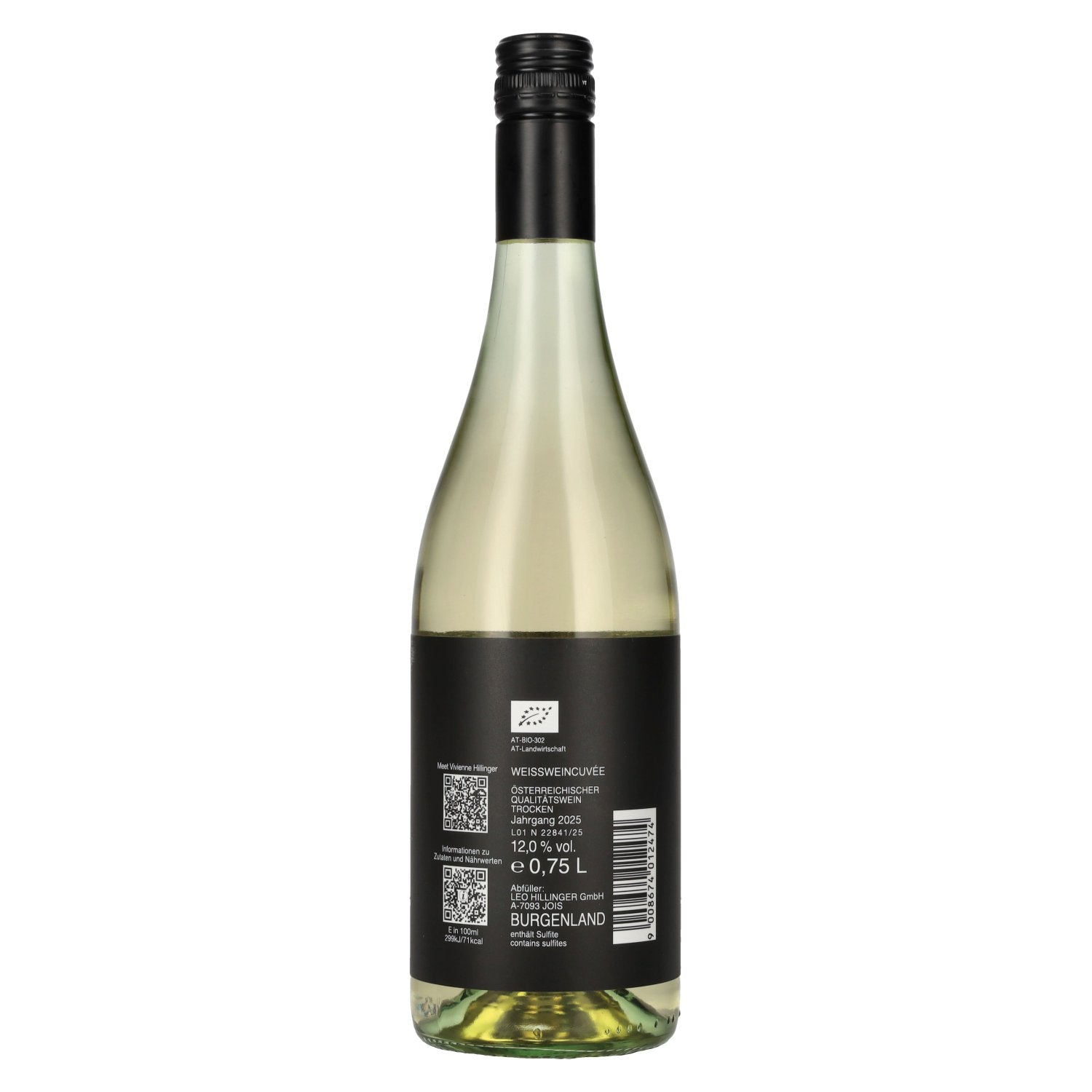 Hillinger Vv White 2025 12% Vol. 0.75l