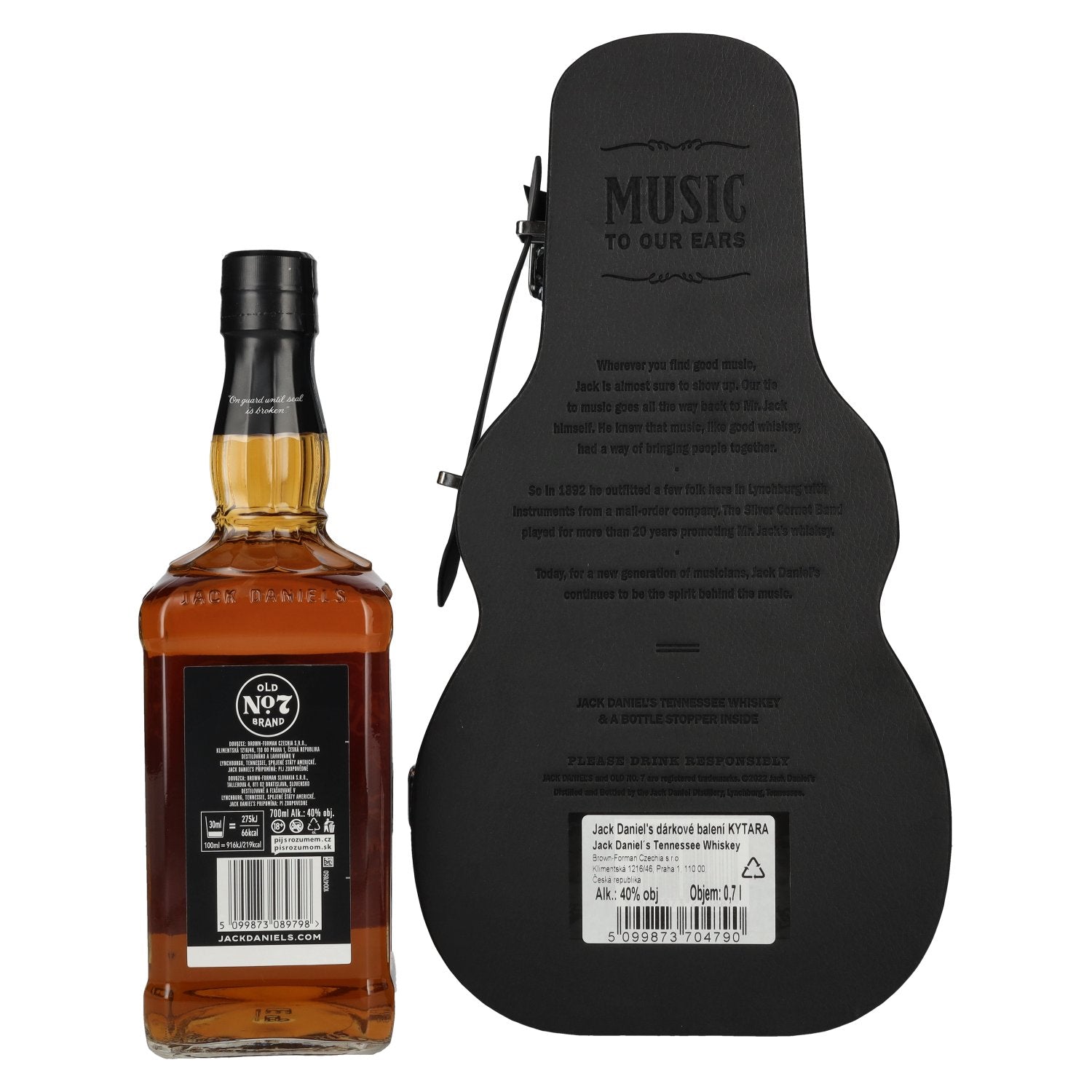 Jack Daniel's Tennessee Whiskey Guitar Case Edition 40% Vol. 0,7l in Geschenkbox