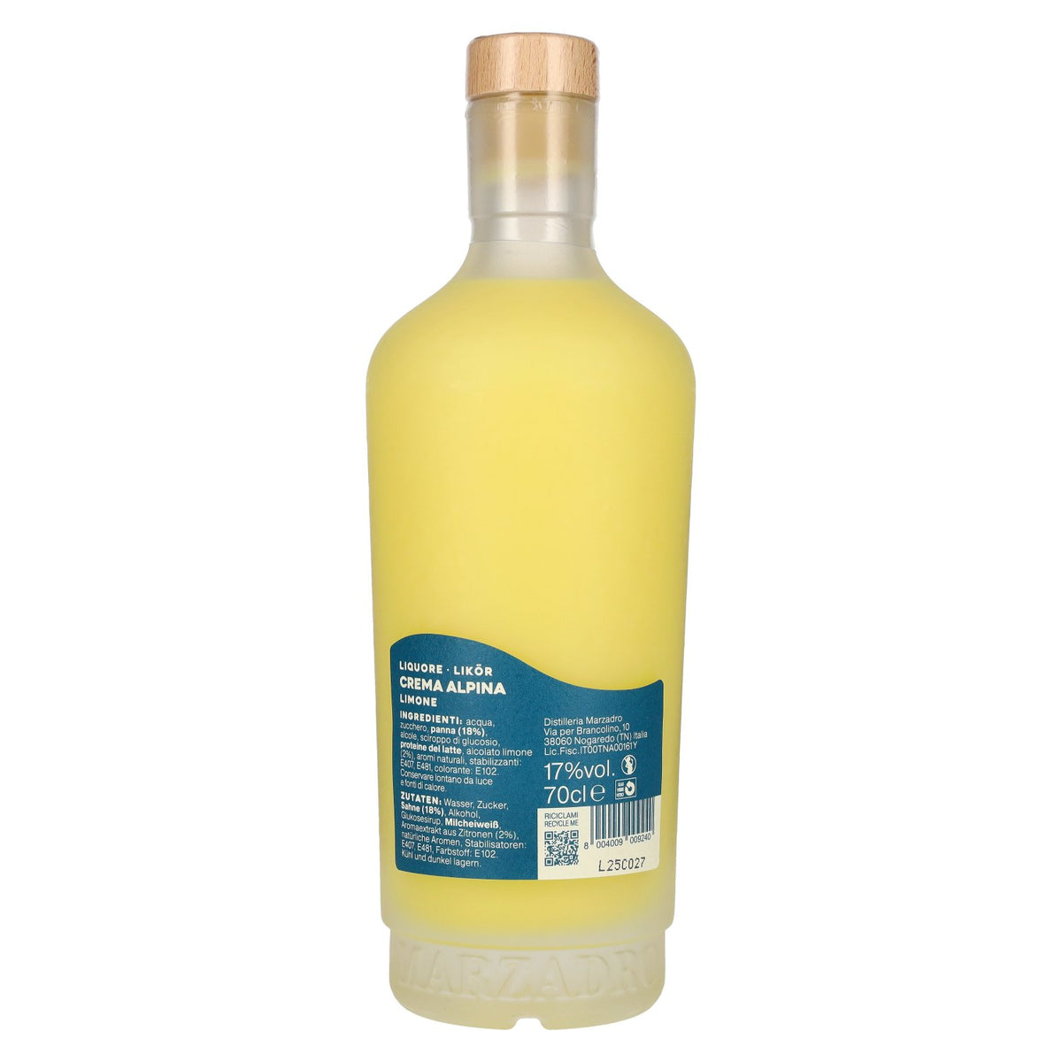 Marzadro Crema Alpina Limone Liquore 17% Vol. 0,7l