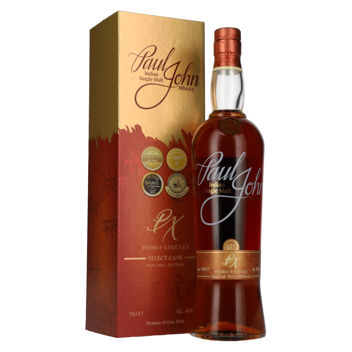 Paul John PX SELECT CASK Indian Single Malt Whisky 48% Vol. 0.7L in Gift Box