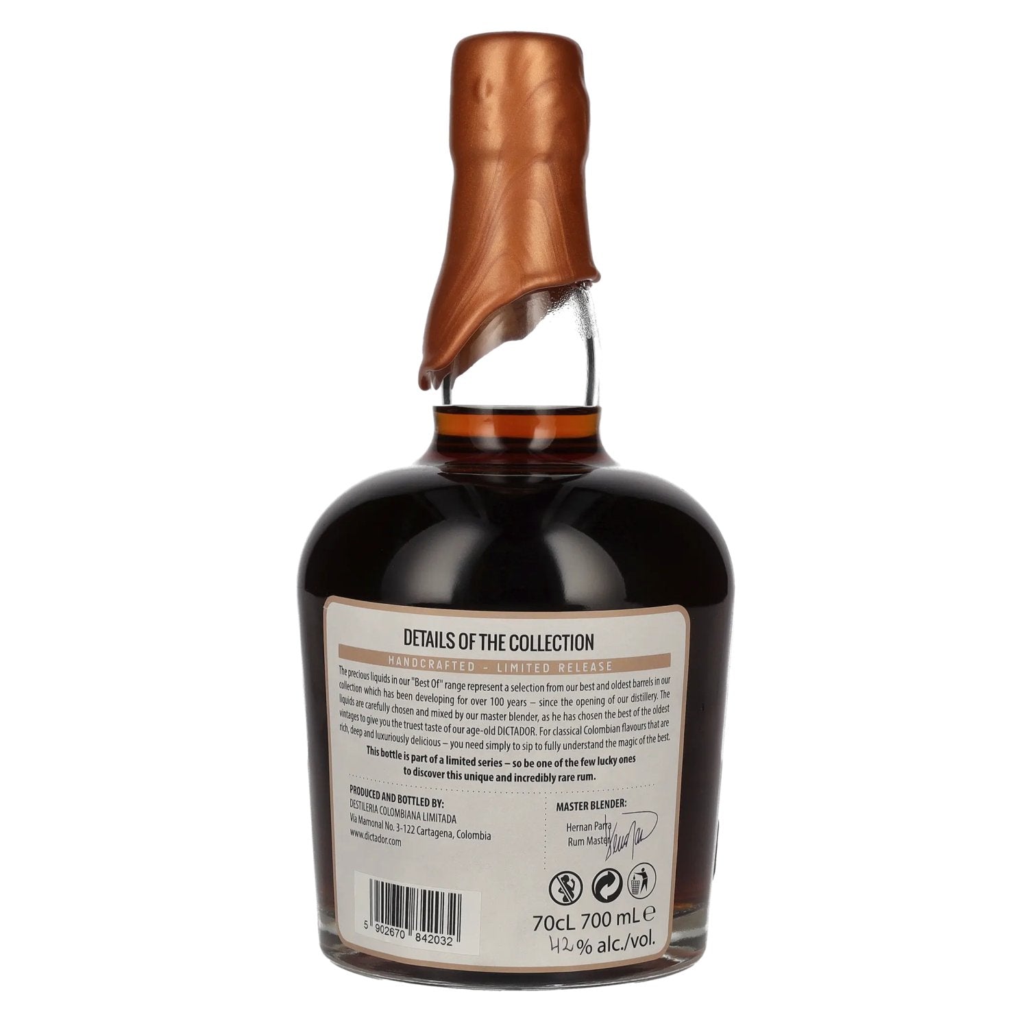 Dictador BEST OF 1980 APASIONADO Colombian Rum 37YO/260917/EX-P112 42% Vol. 0,7l