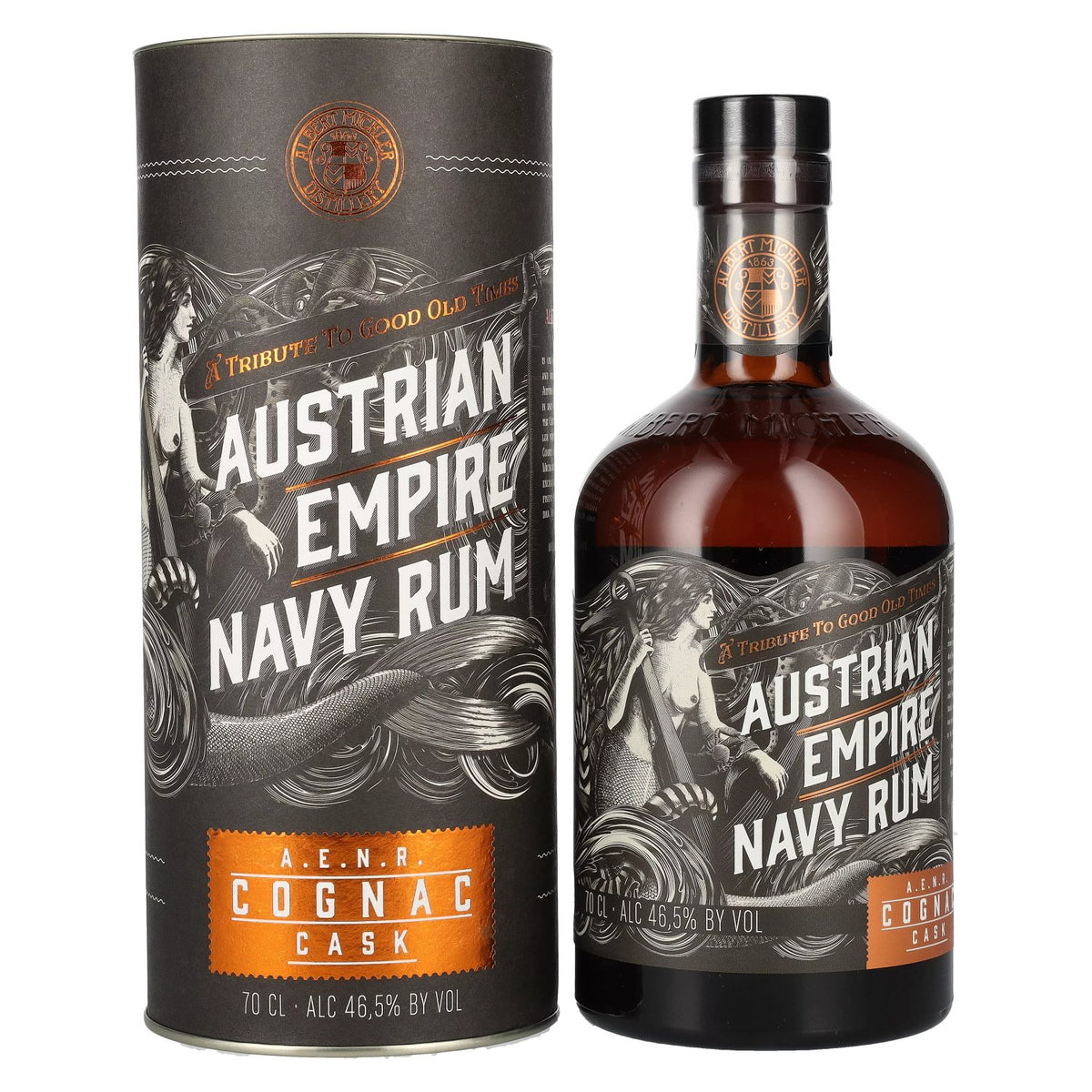 Austrian Empire Navy Rum COGNAC CASK 46.5% Vol. 0.7L in gift box