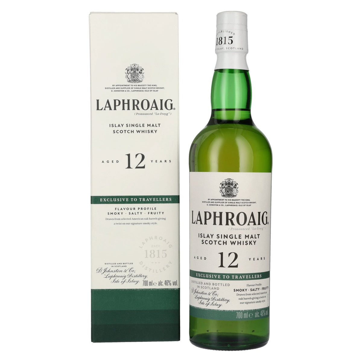 Laphroaig 12 Years Old Travel Exclusive Islay Single Malt Scotch Whisky 46% Vol. 0,7l in Geschenkbox