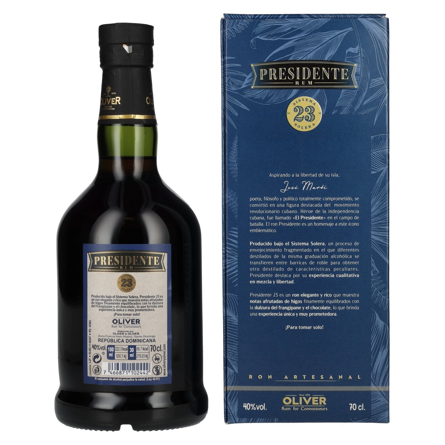 Presidente Marti 23 Sistema Solera 40% Vol. 0,7l in Geschenkbox