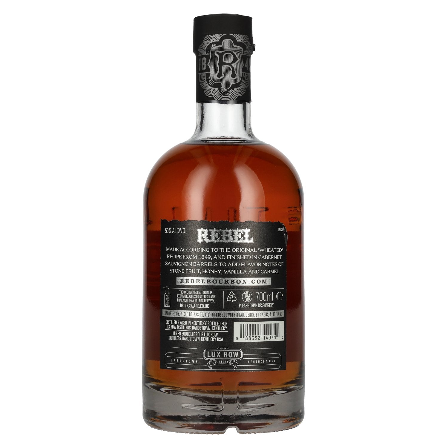Rebel 100 Kentucky Straight Bourbon Cabernet Sauvignon Finish Whiskey 50% Vol. 0,7l