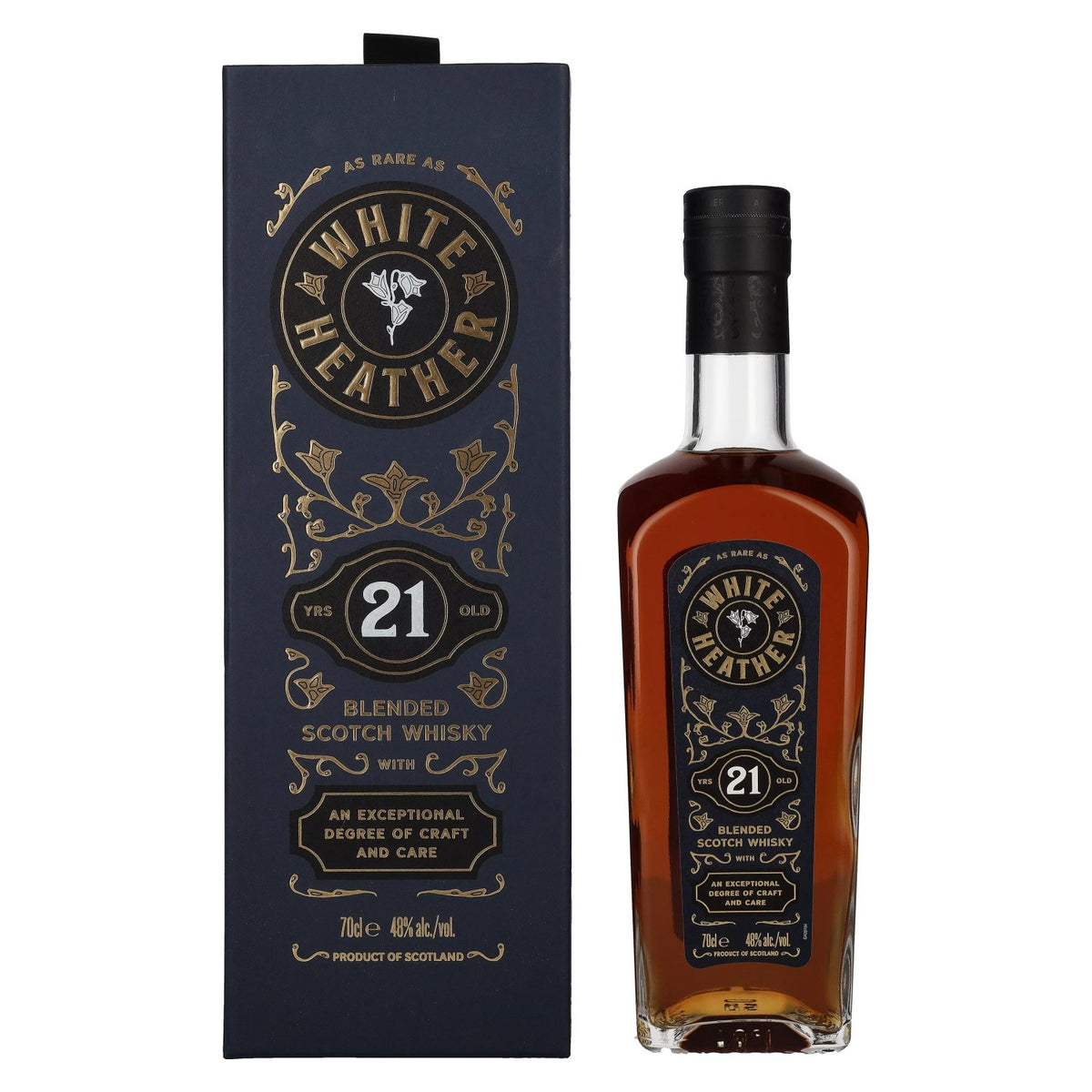 White Heather 21 Years Old Blended Scotch Whisky 48% Vol. 0.7L in Gift Box