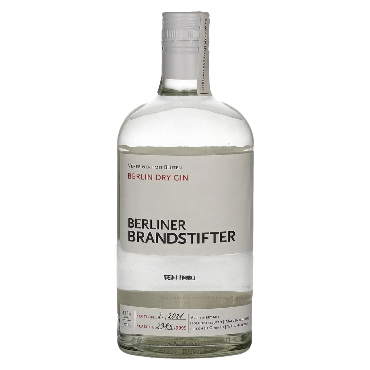Berliner Brandstifter Berlin Dry Gin 43.3% ABV 0.7l