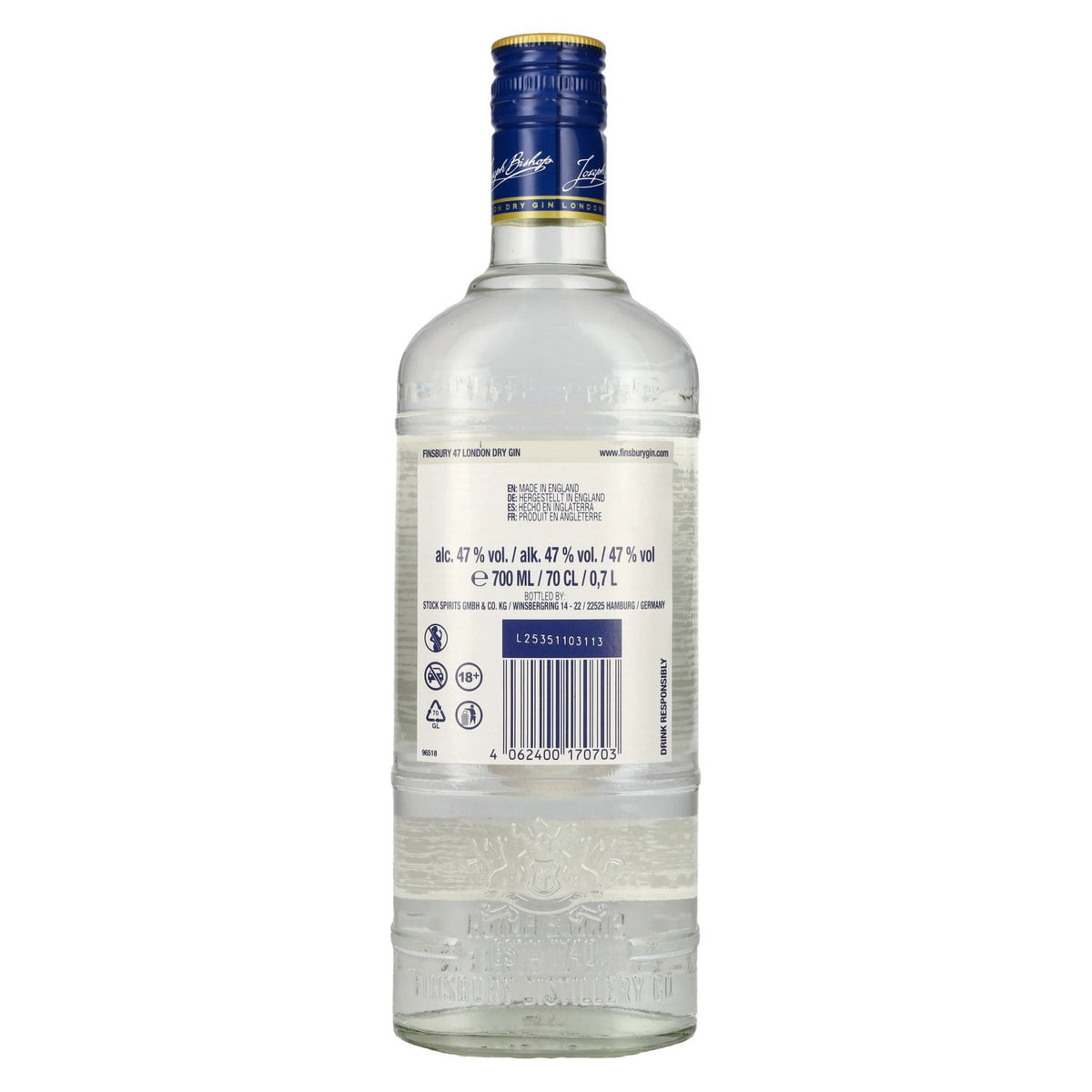 Finsbury 47 London Dry Gin Platinum Edition 47% Vol. 0,7l
