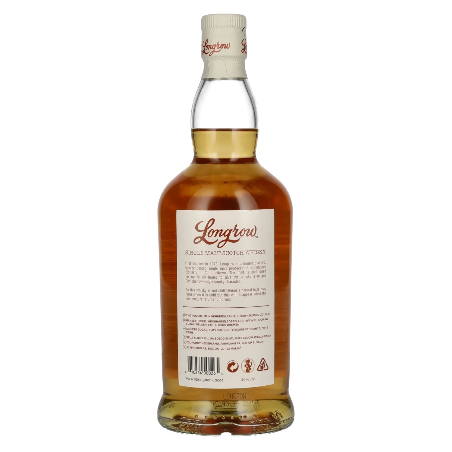 Springbank Longrow Peated Campbeltown Single Malt Scotch Whisky 46% Vol. 0,7l