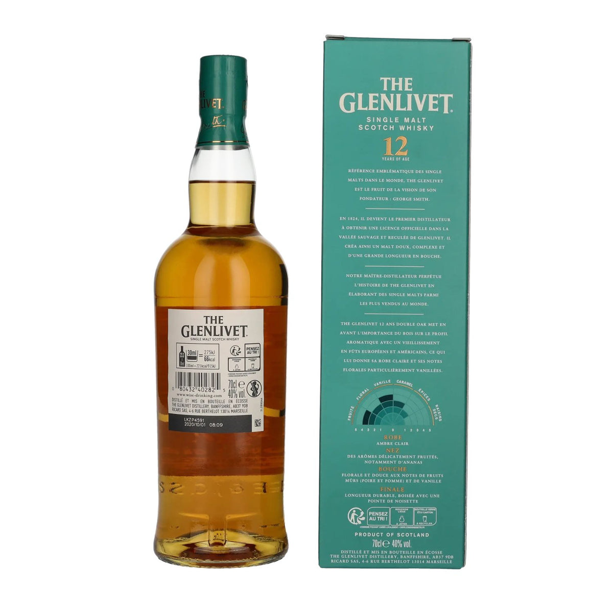The Glenlivet 12 Years Old DOUBLE OAK 40% Vol. 0.7l in Gift Box