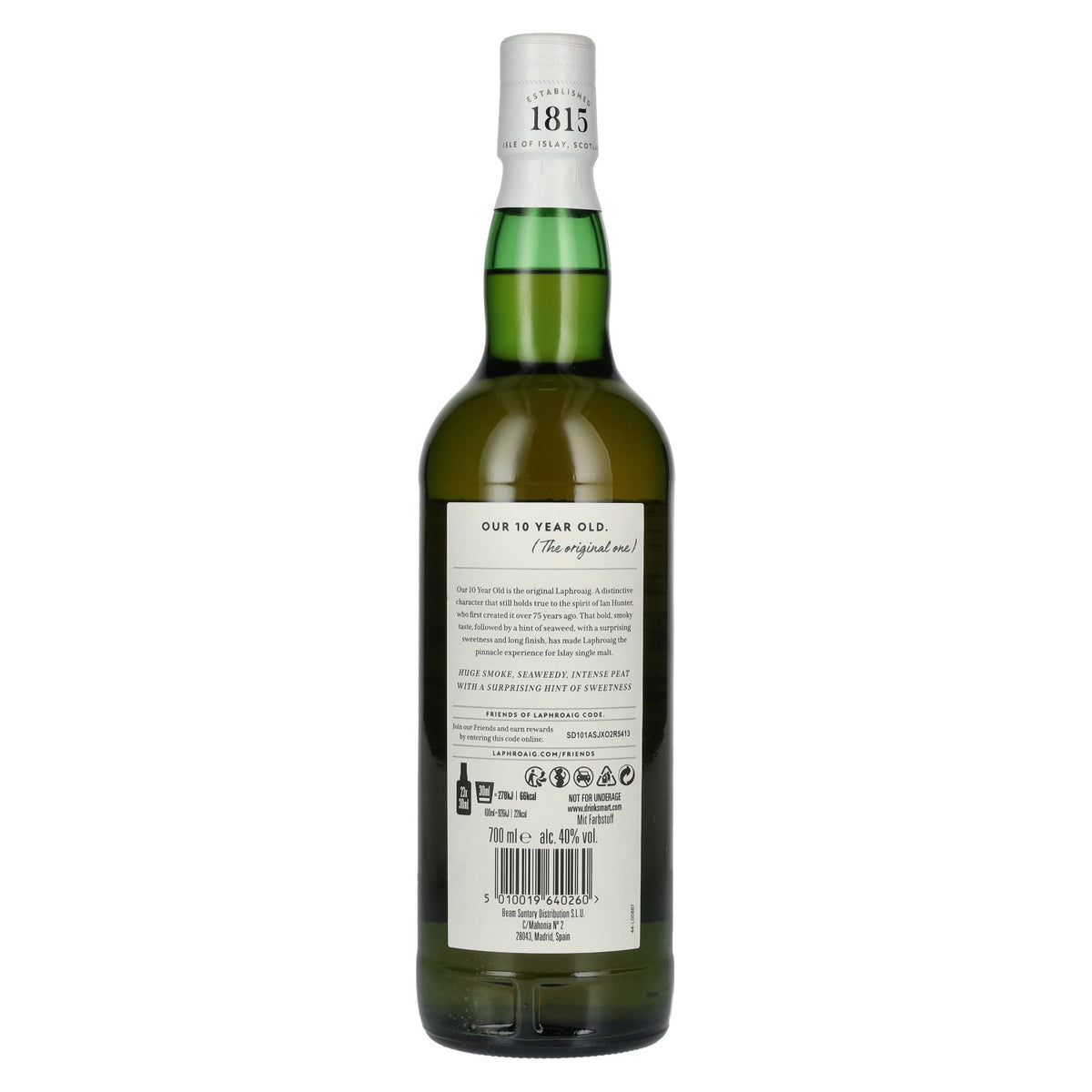 Laphroaig 10 Years Old 40% ABV 0.7l