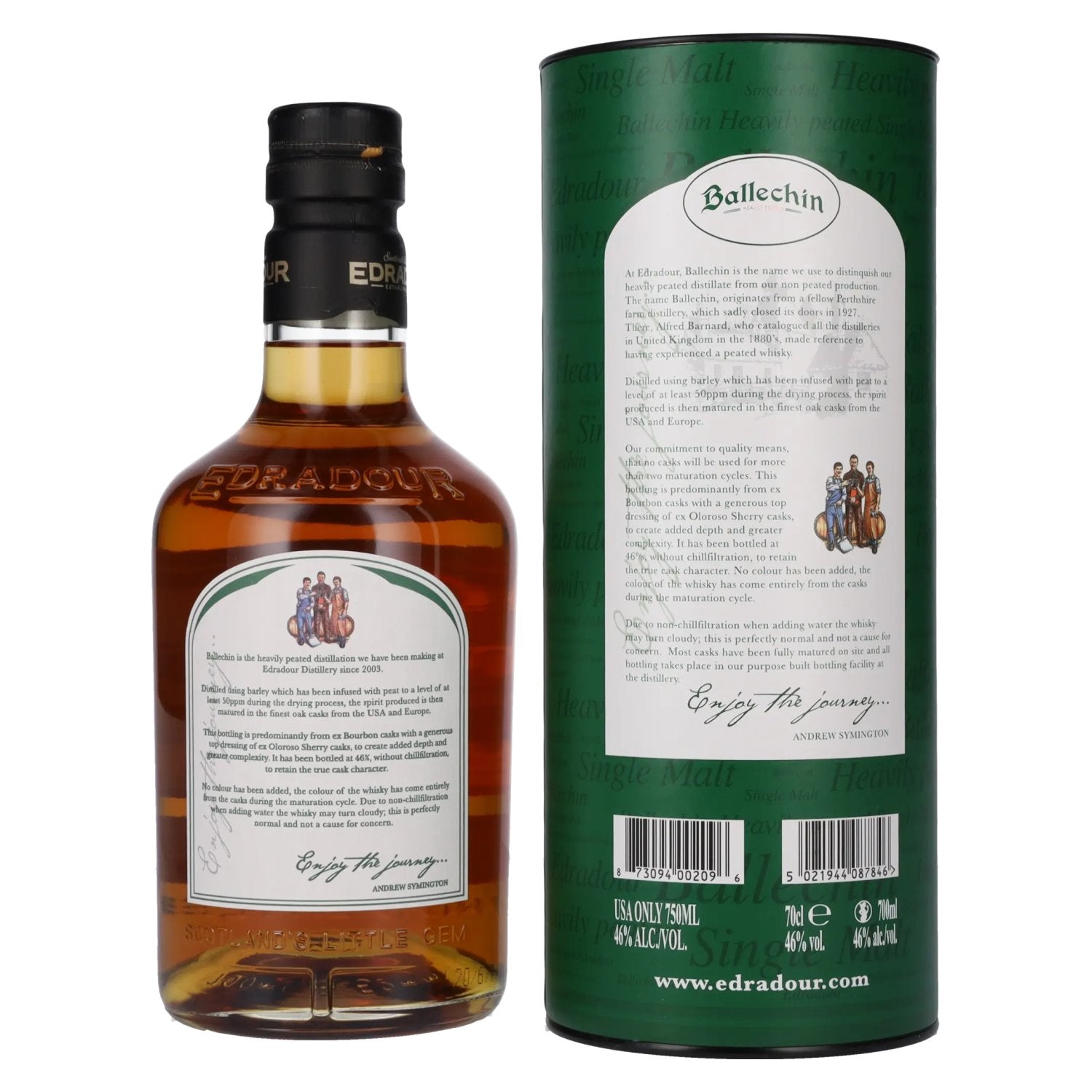 Edradour Ballechin 10 Years Old Highland Single Malt 46% Vol. 0,7l in Geschenkbox