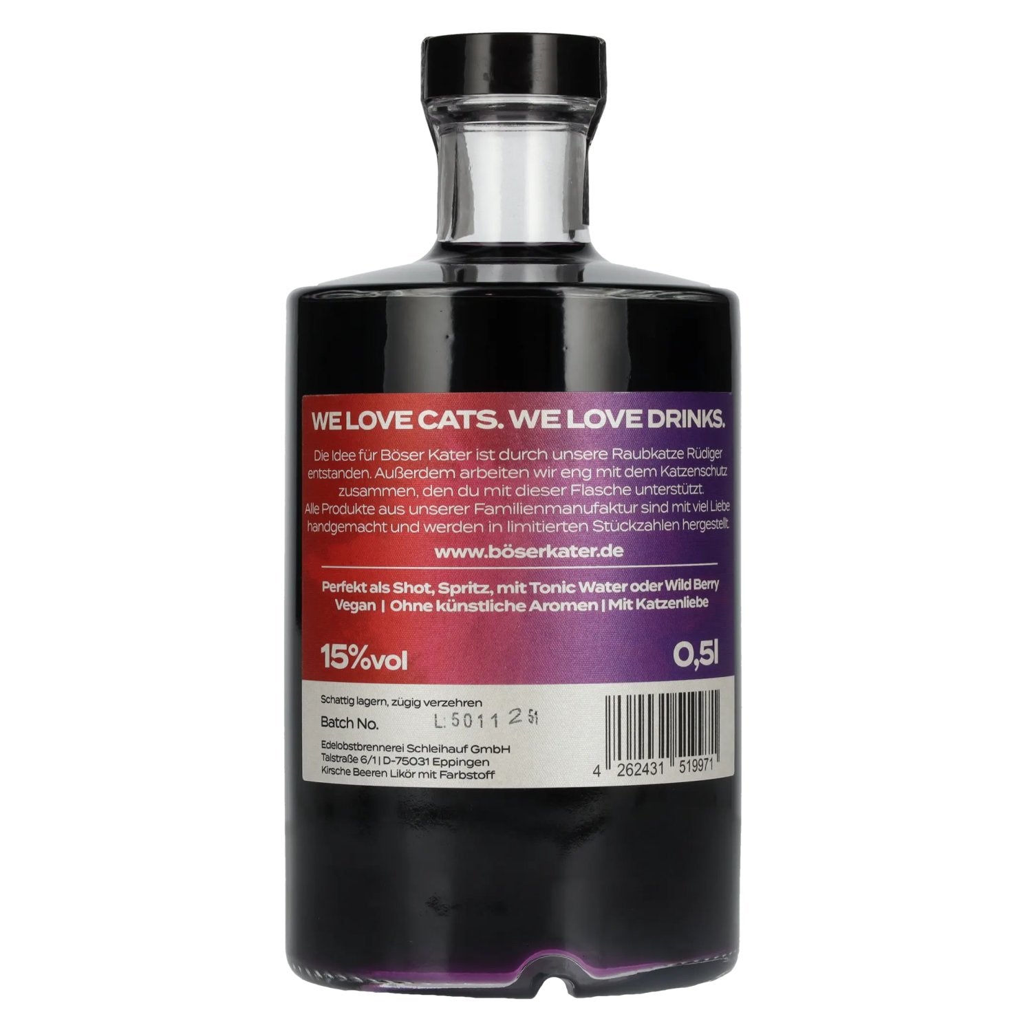 BÖSER KATER Aperitivo Cherry Berry Color Changing 15% Vol. 0.5L