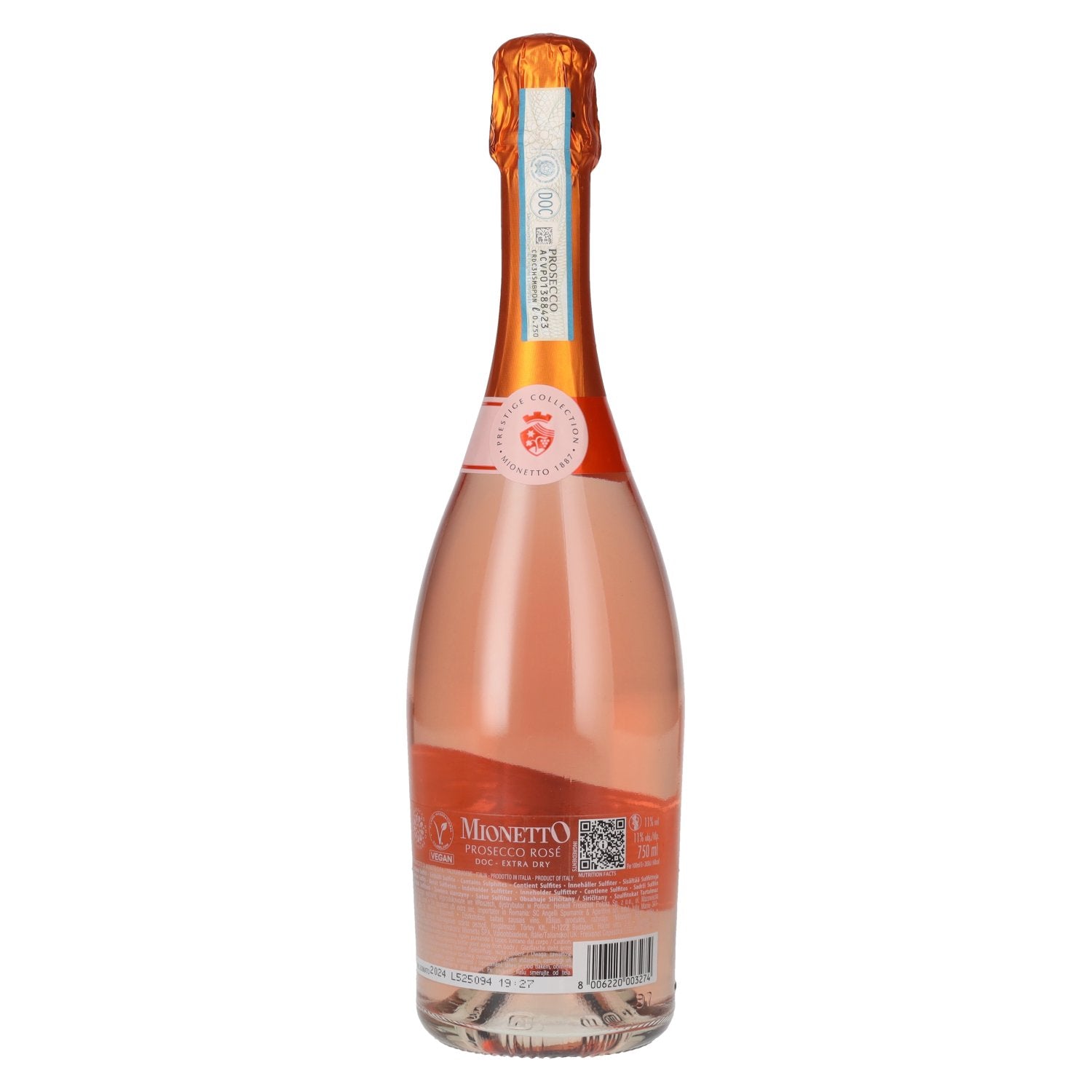 Mionetto Prosecco Rosé Extra Dry Millesimato DOC 2024 11% Vol. 0,75l