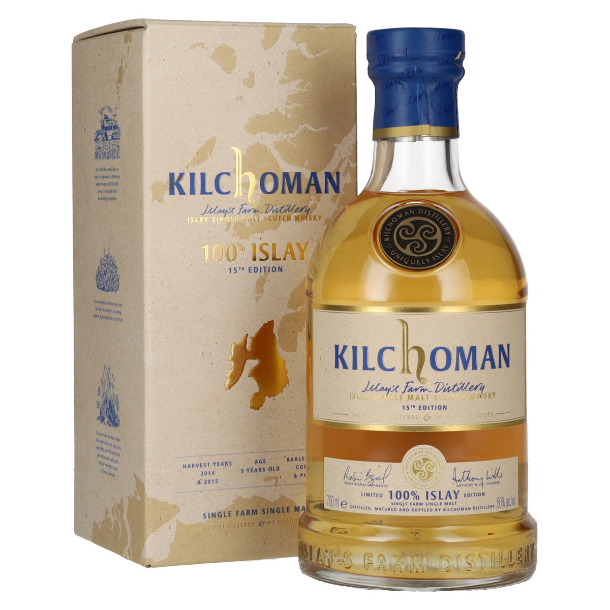 Kilchoman 100% Islay 15th Edition Single Malt Scotch Whisky 50% Vol. 0.7l in Gift Box