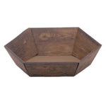 Gift Basket Hexagon VINTAGE Wood Look Small