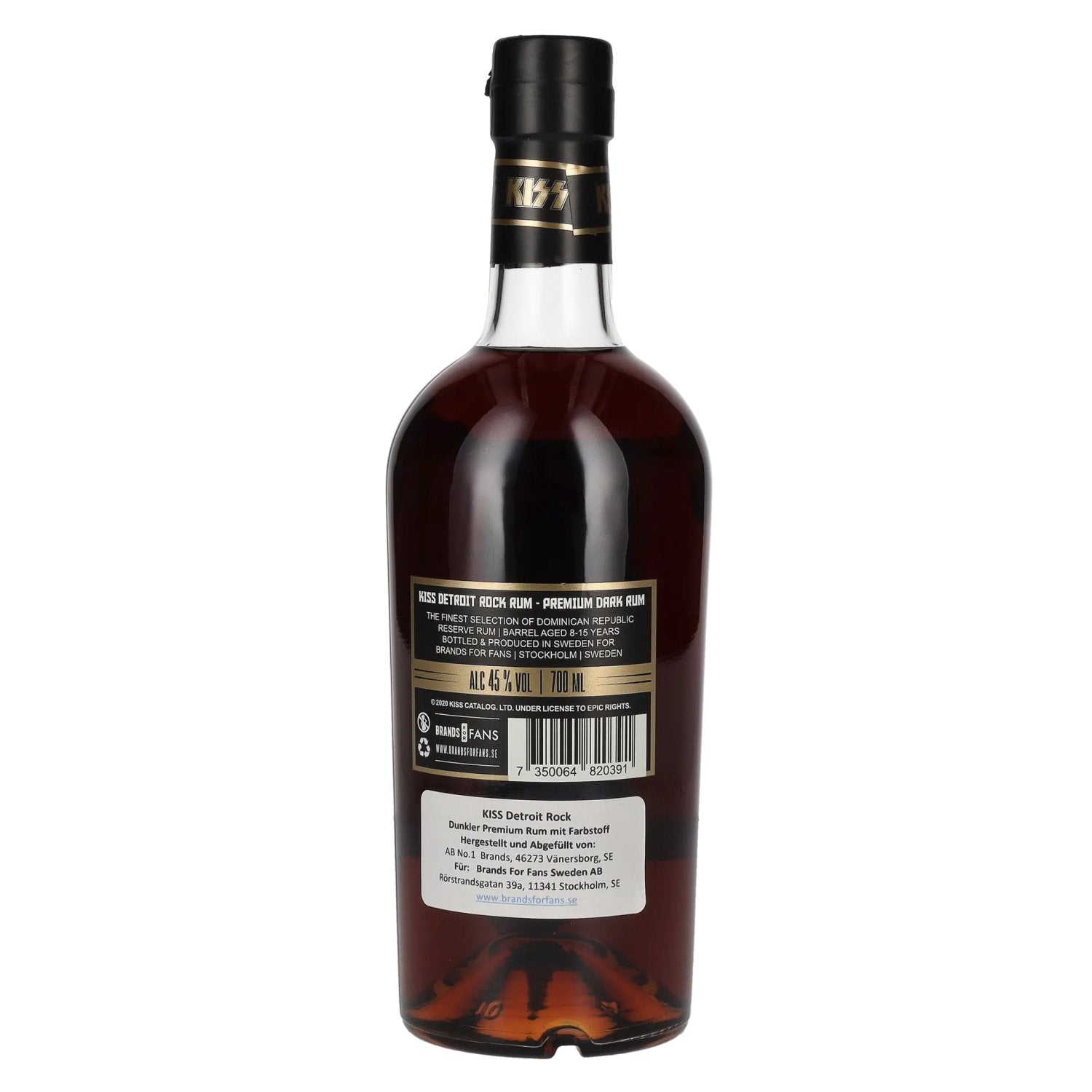 Kiss Detroit Rock Premium Dark Rum 45% Vol. 0.7l