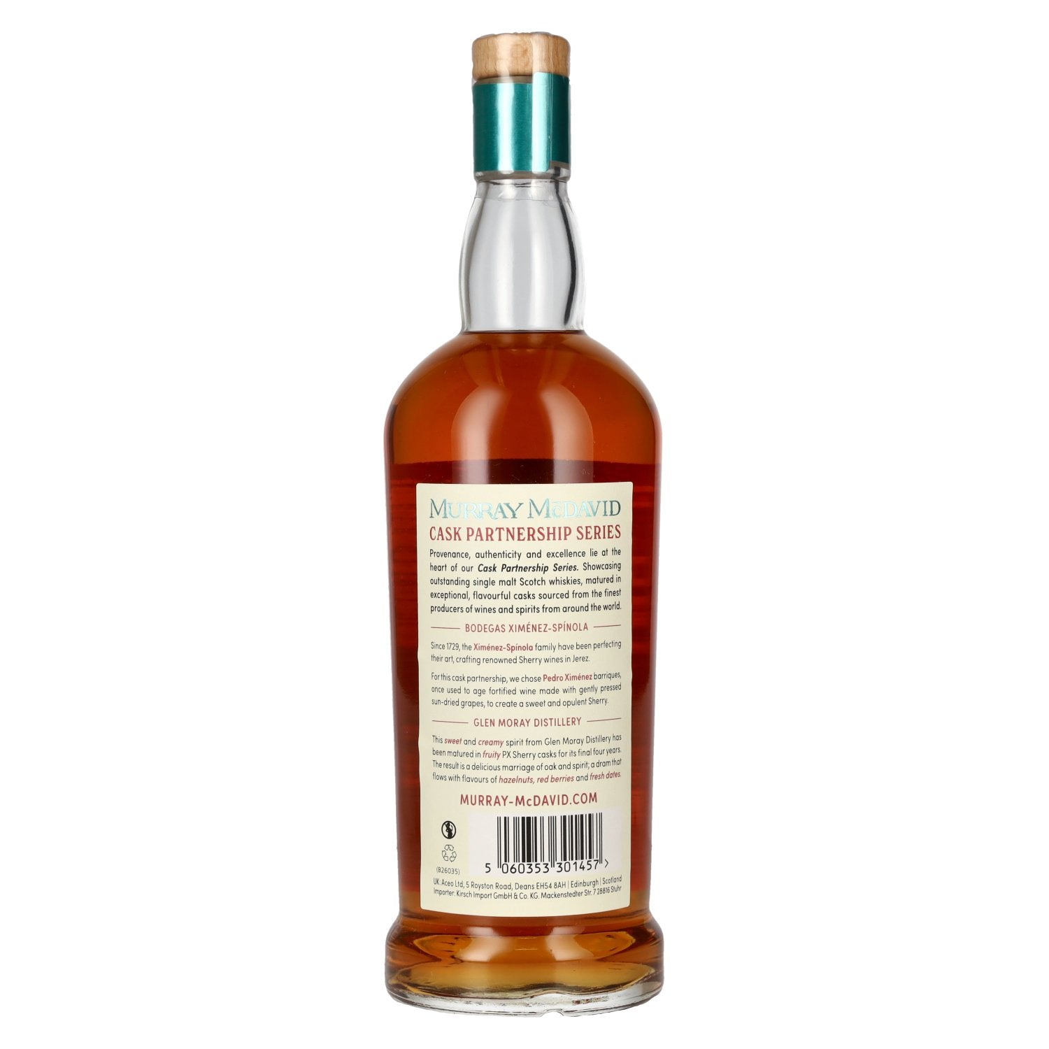Murray McDavid PARTNERSHIP SERIES 8 Years Old Glen Moray PX Sherry Cask 2017 55.3% ABV 0.7l