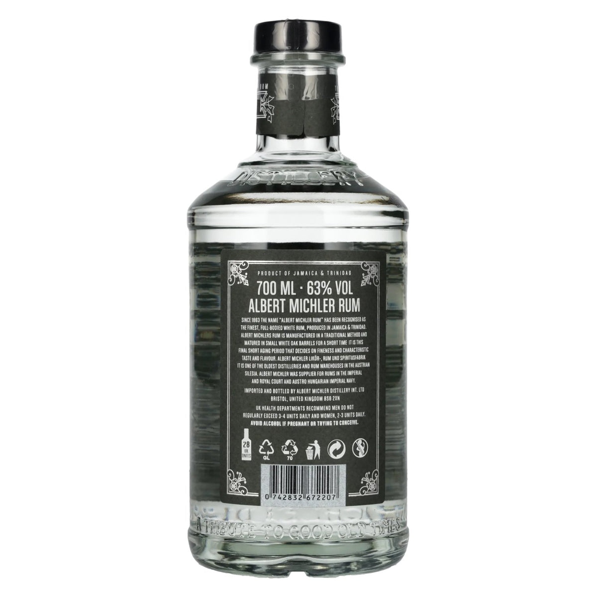 Albert Michler Rum Overproof Artisanal White Rum 63% ABV 0.7l