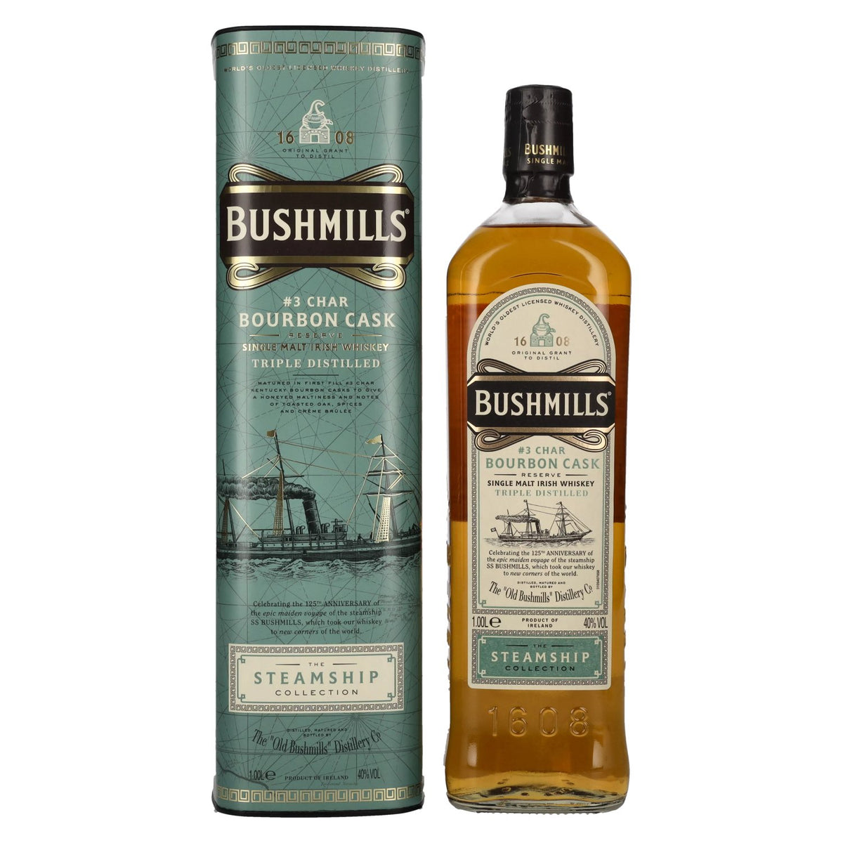 Bushmills CHAR BOURBON CASK Reserve The Steamship Collection 40% Vol. 1l in Geschenkbox