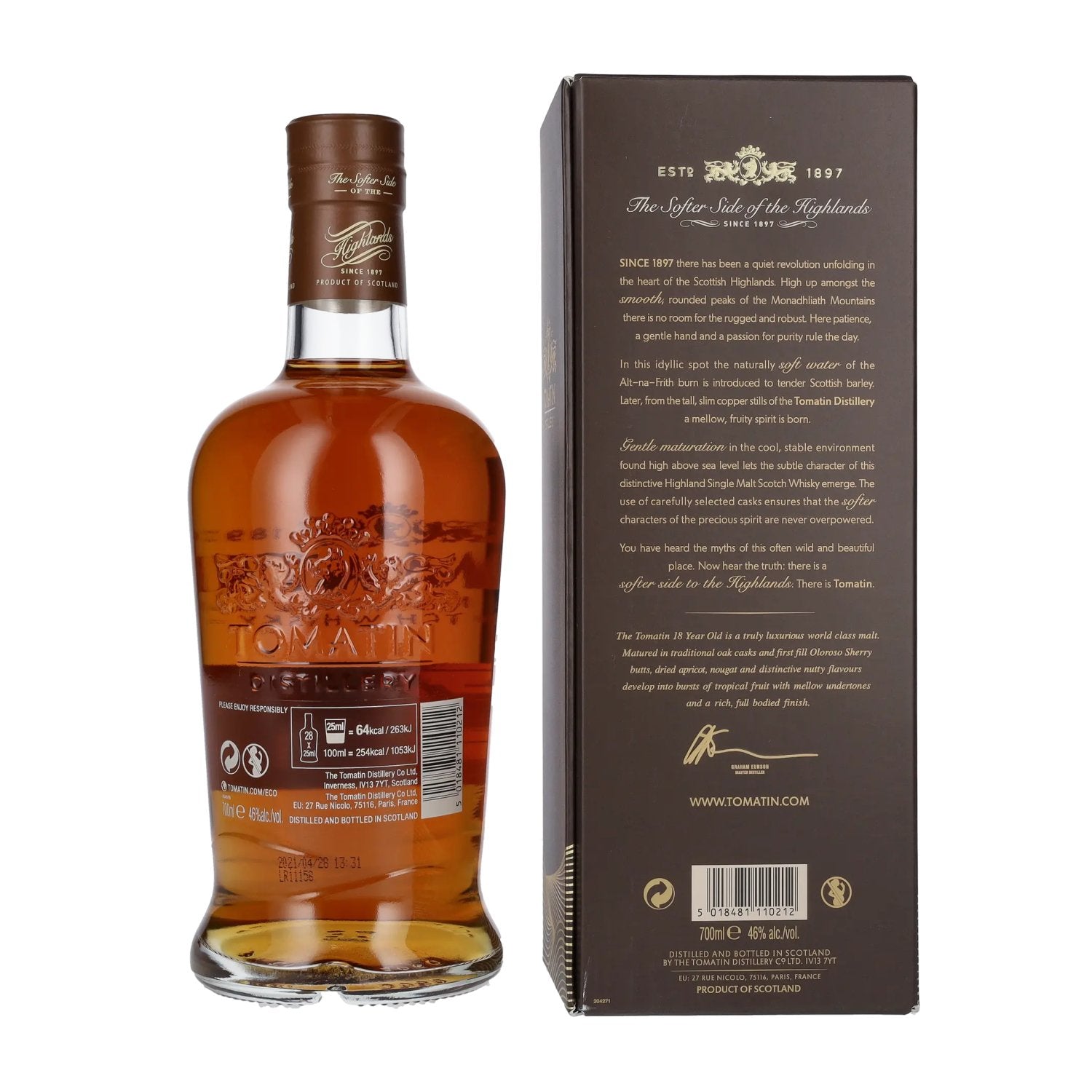 Tomatin 18 Years Old OLOROSO SHERRY CASKS 46% Vol. 0.7l in Gift Box