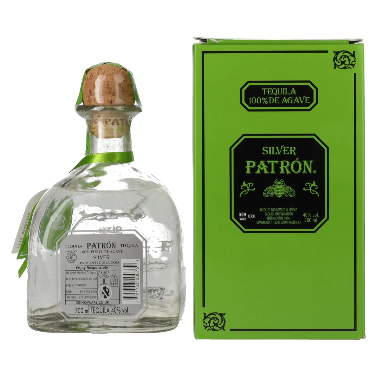 Patrón Tequila Silver 40% Vol. 0.7l in Gift Box