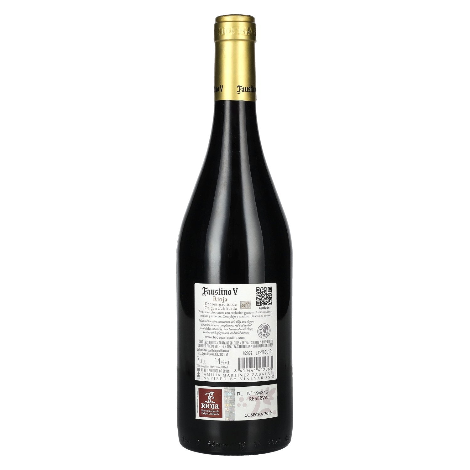 Faustino V Reserva Rioja DOC 2019 14% Vol. 0,75l
