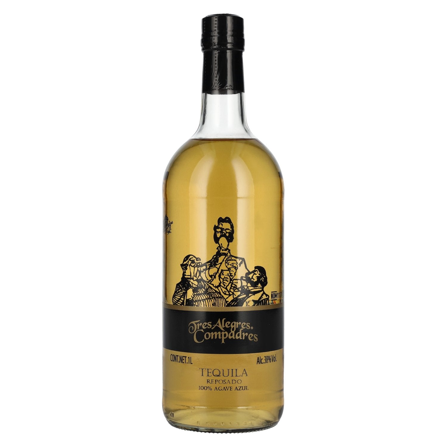 La Cofradia Tres Alegres Compadres Tequila Reposado 100% de Agave 38% Vol. 1l
