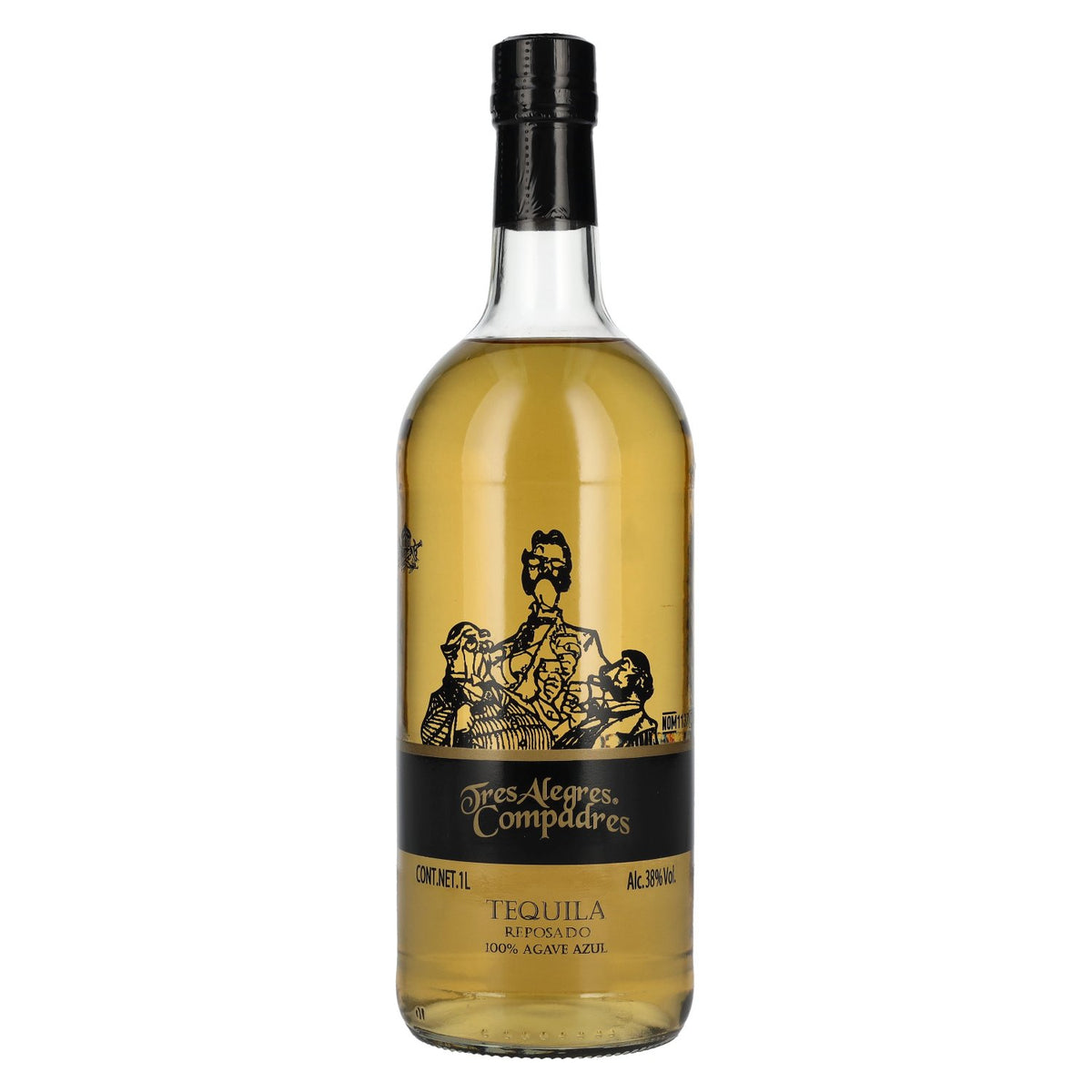 La Cofradia Tres Alegres Compadres Tequila Reposado 100% Agave 38% Vol. 1l